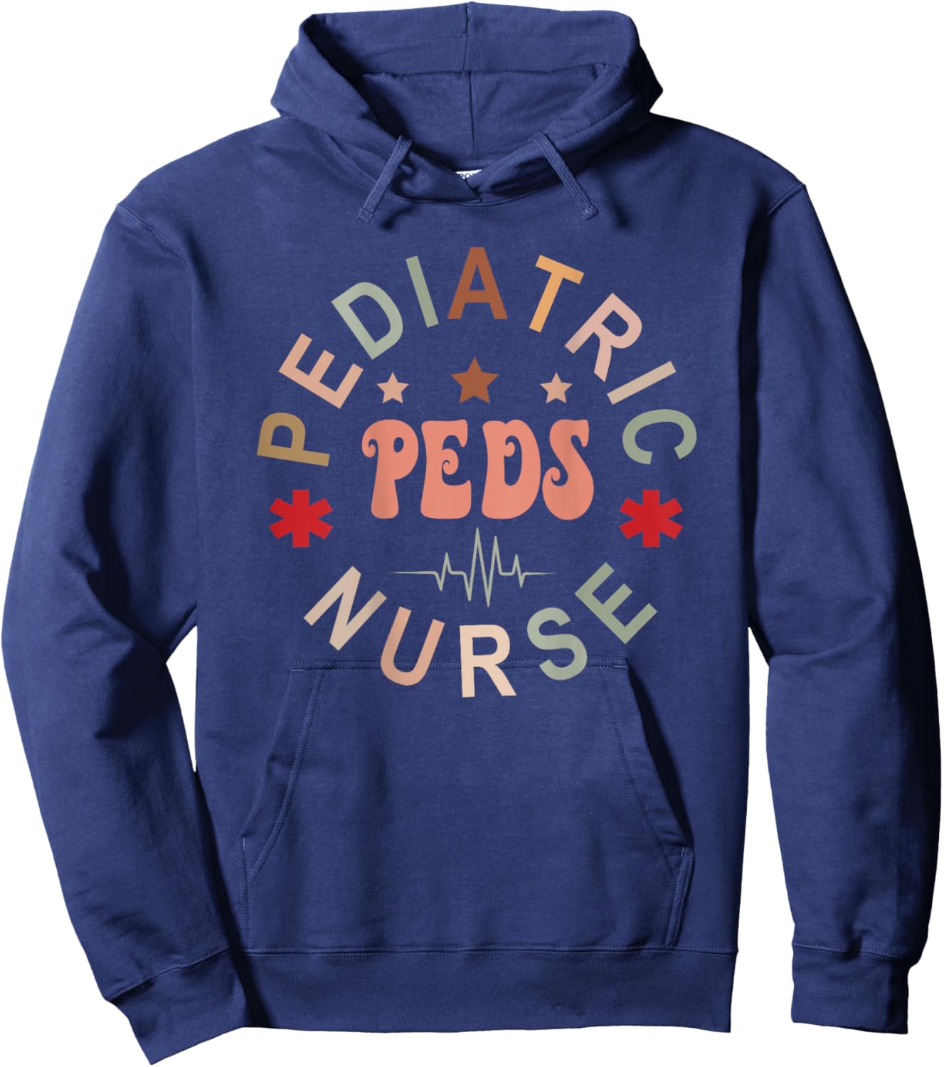 Pediatric Nurse Pediatric Emergency Nurse Peds Nurse Back Of Hoodie - Hoodie | Navy