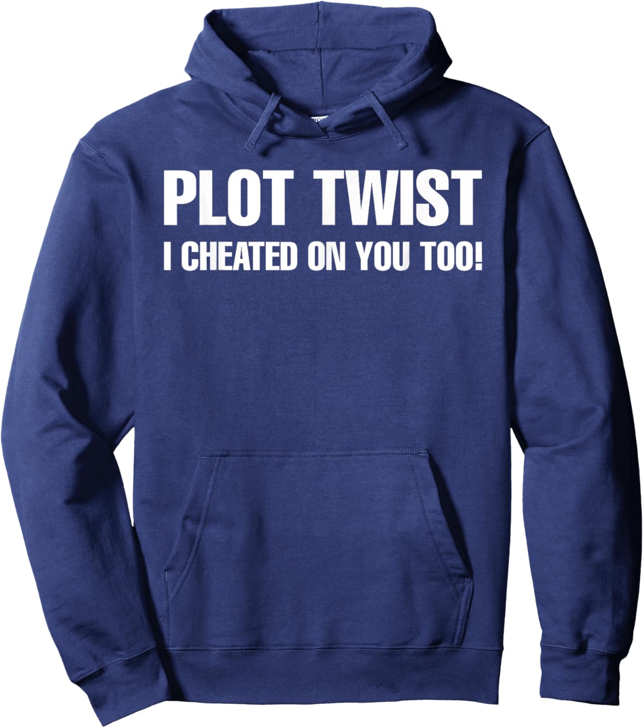 Plot Twist I Cheated On You Too Hoodie - Hoodie | Navy