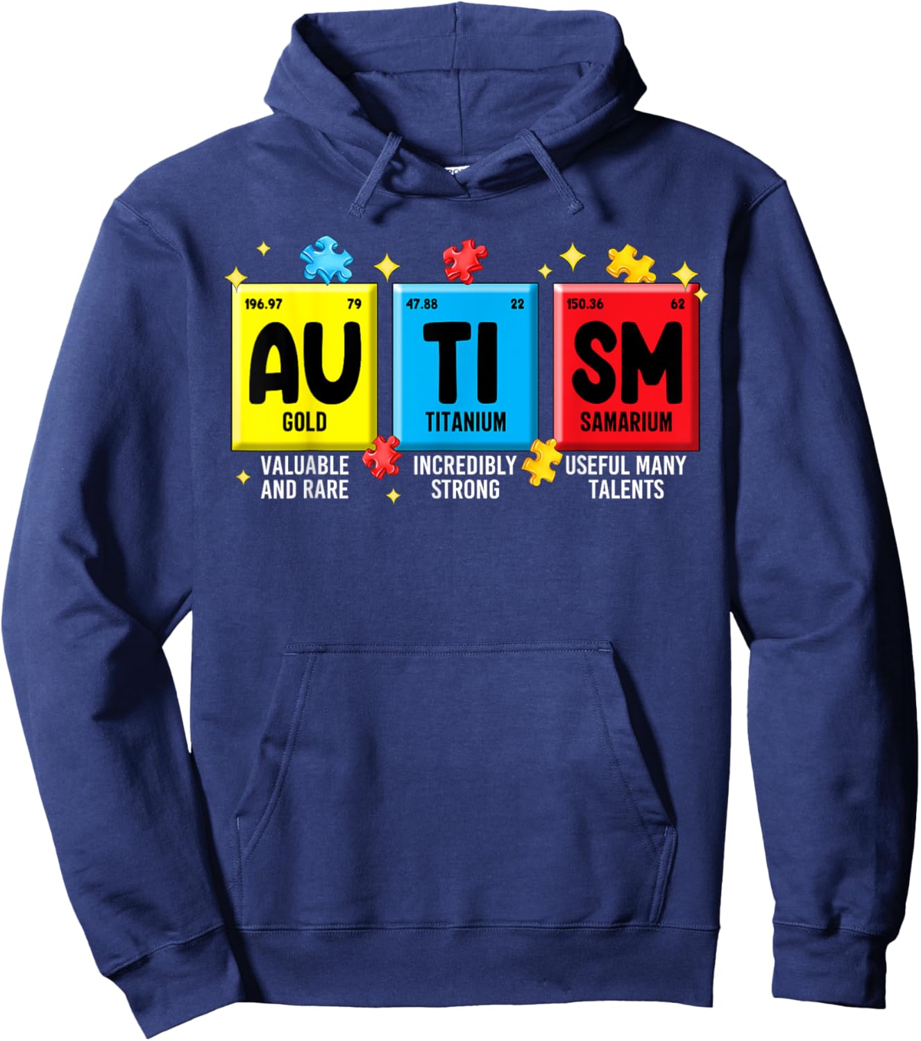 Autism Elements Periodic Table Awareness ASD Men Women Kids Hoodie - Hoodie | Navy