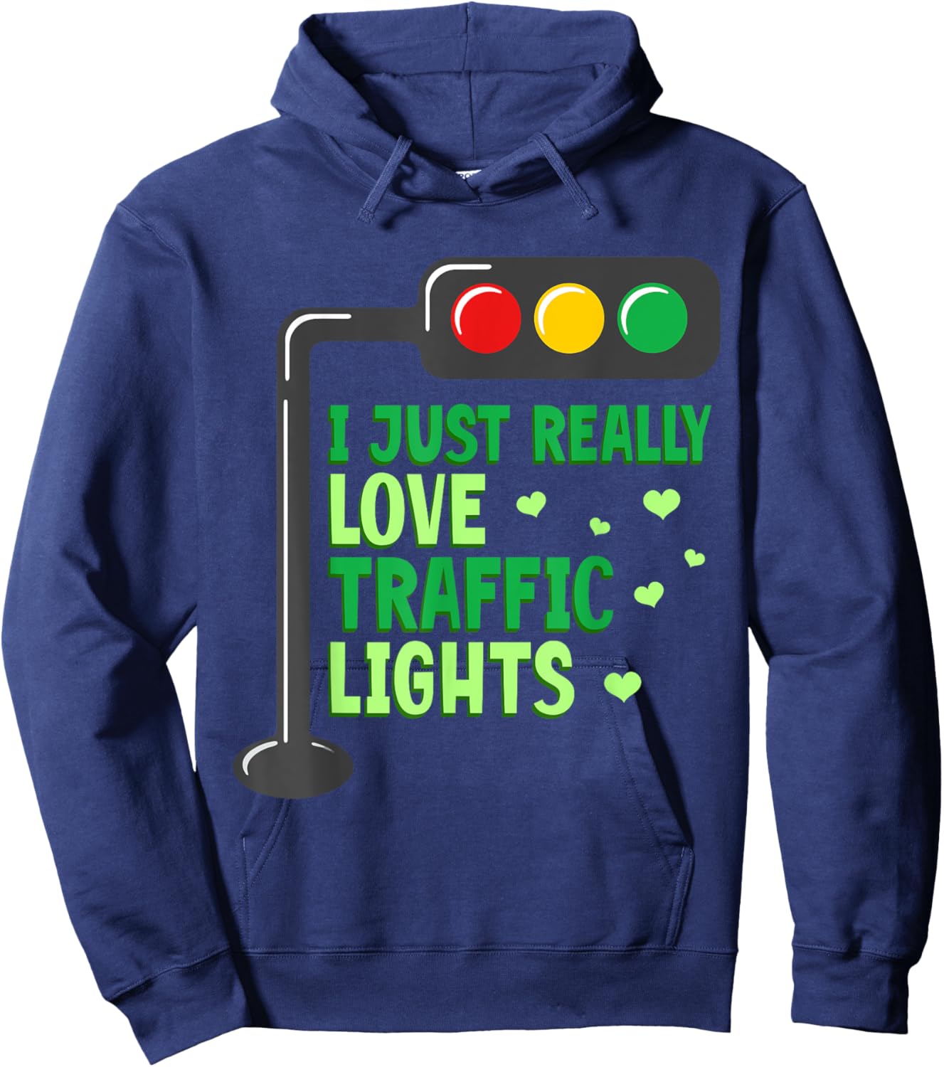 Halloween Traffic Light I Just Really Love Traffic Lights Hoodie - Hoodie | Navy
