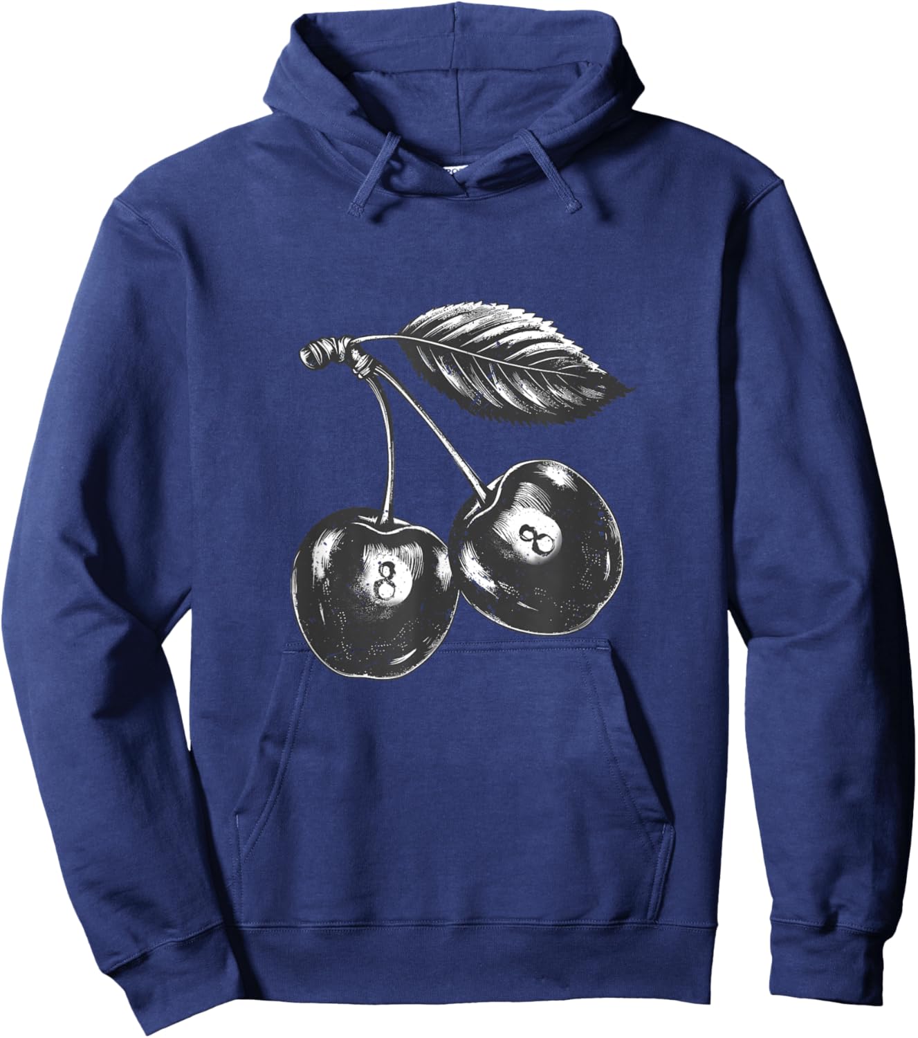 Ball 8 Black Cherry Snooker Billiard Ball In The Of Cherries Hoodie - Hoodie | Navy