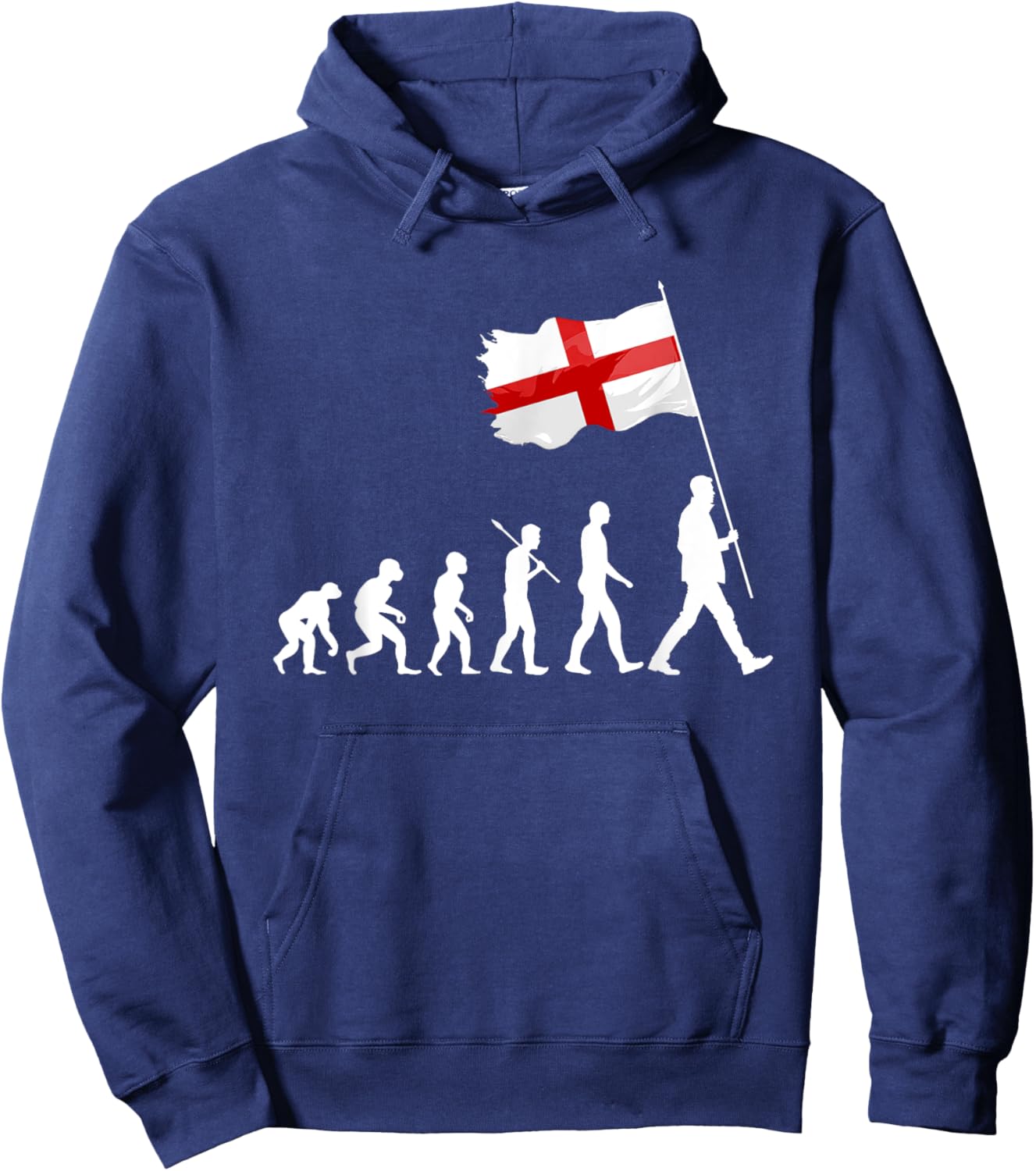 Evolution England Flag English Saint George's Day Patriotic Hoodie - Hoodie | Navy