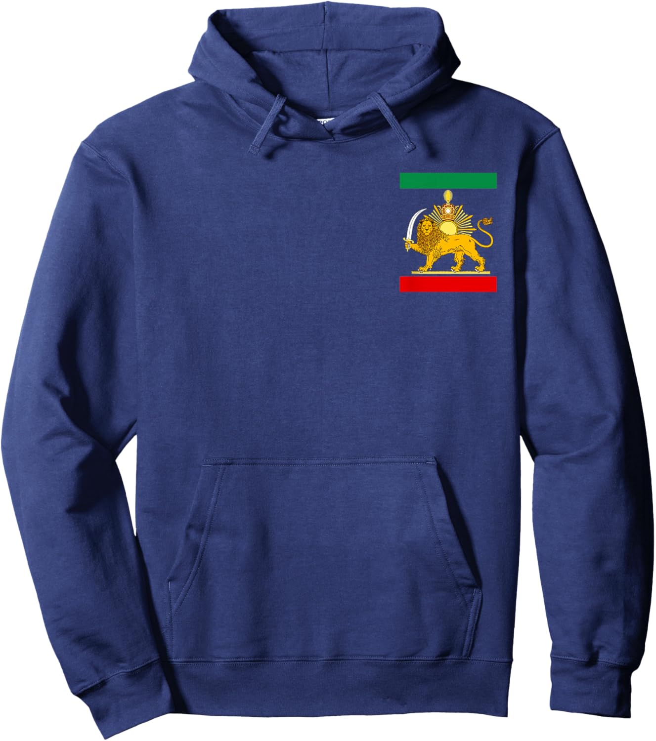 Shir o Khorshid Iran Lion & Sun Iranian Flag Emblem Hoodie - Hoodie | Navy