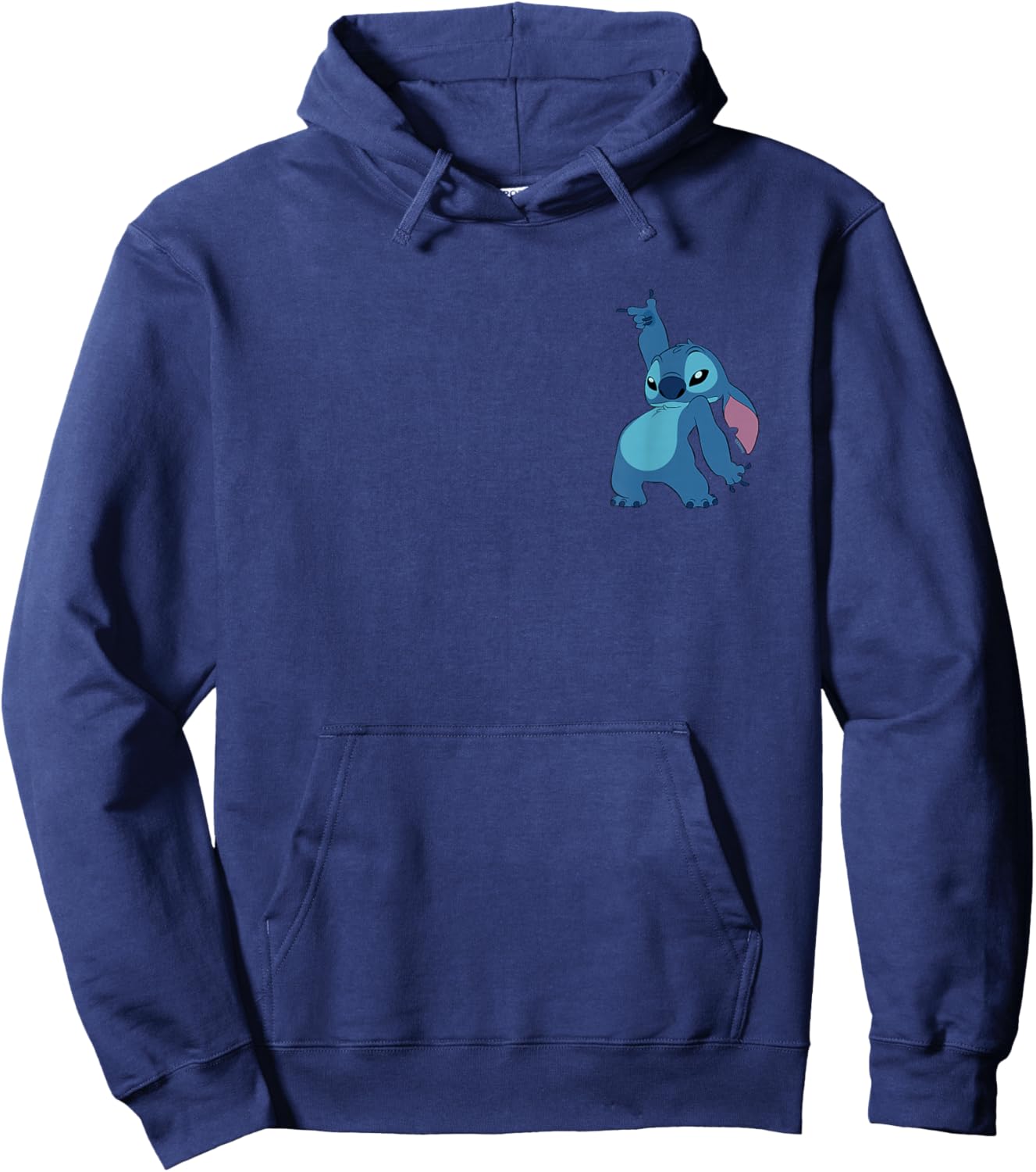 Disney Lilo & Stitch Dance Pose Stitch Pocket Logo Hoodie - Hoodie | Navy