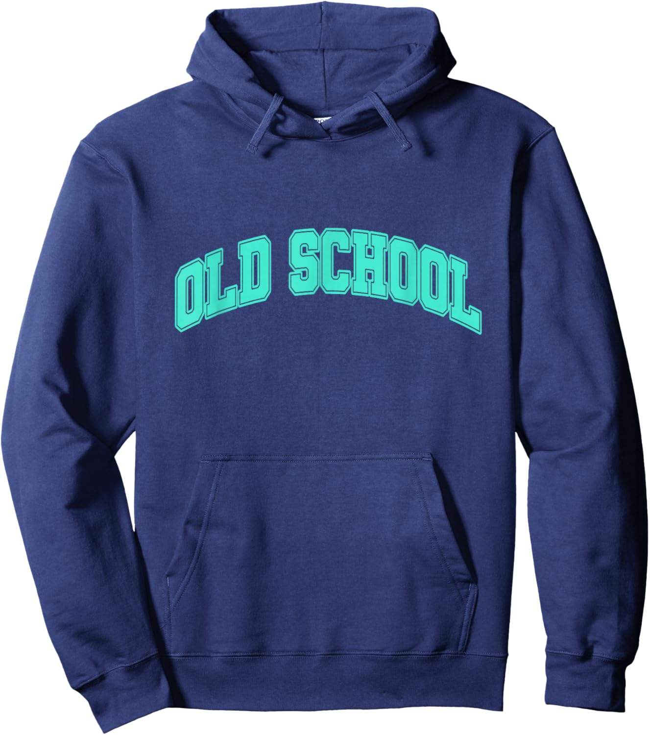 Teal Aqua Old School Teal Aqua Graphic Hoodie - Hoodie | Navy