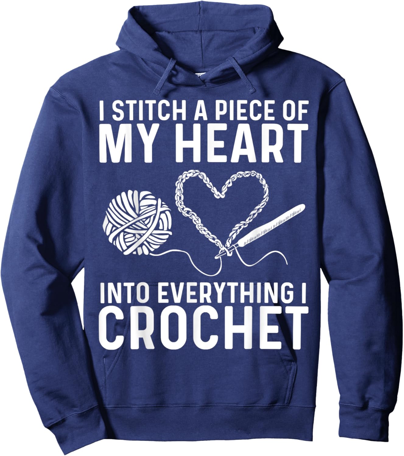 Funny Crochet Design Women Crocheting Crochet Lover Hoodie - Hoodie | Navy