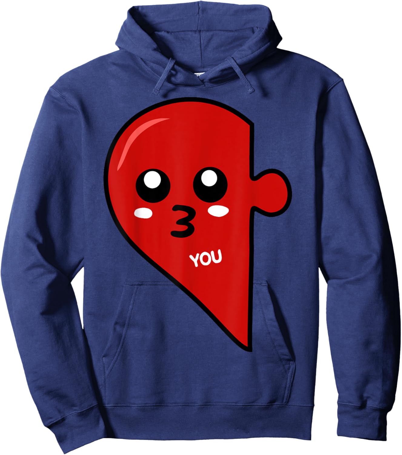 You Complete Me Male Matching Couple Puzzle Pieces Hoodie - Hoodie | Navy