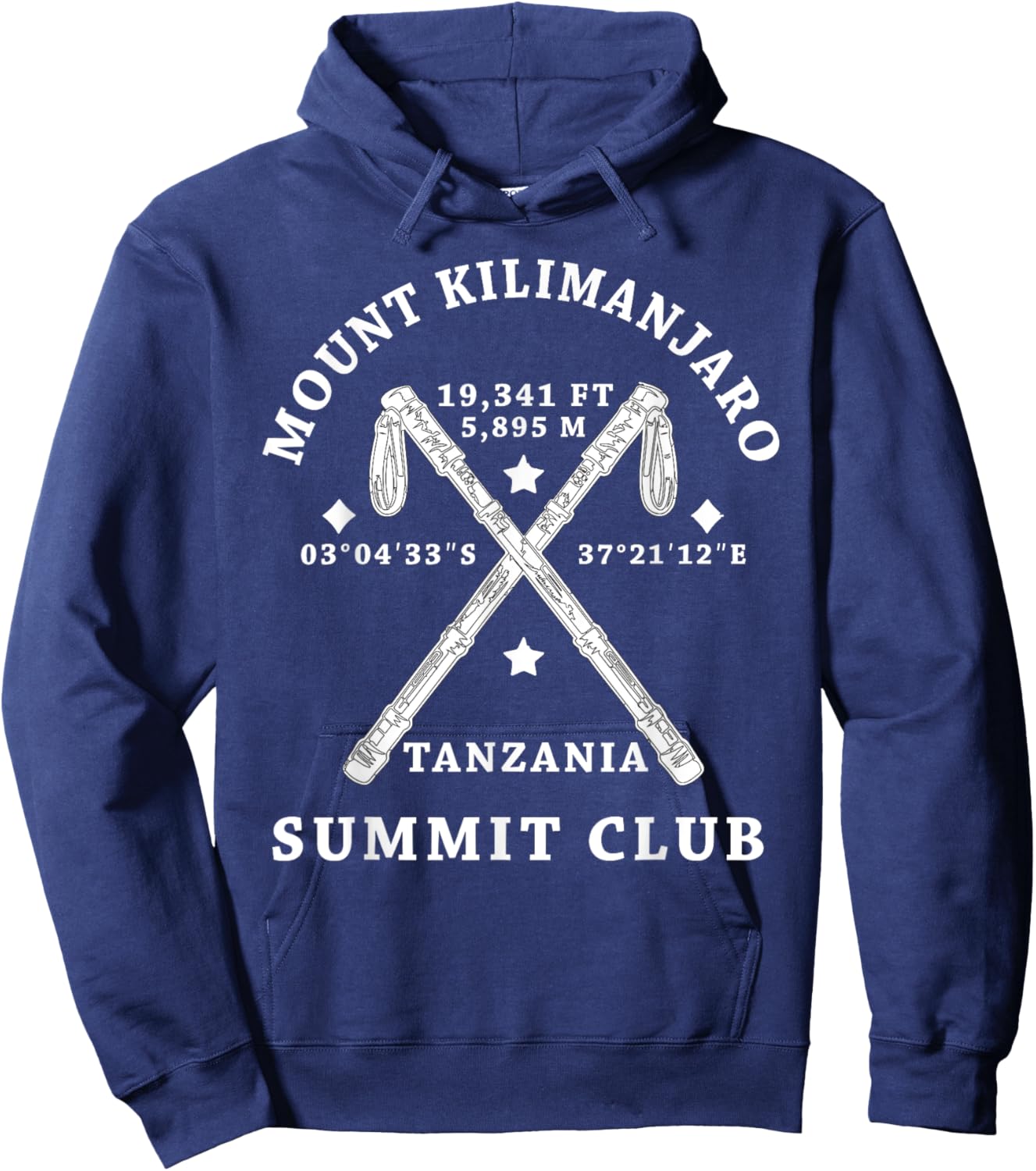 Climbed Mount Kilimanjaro Summit Club Hike Tanzania Hoodie - Hoodie | Navy