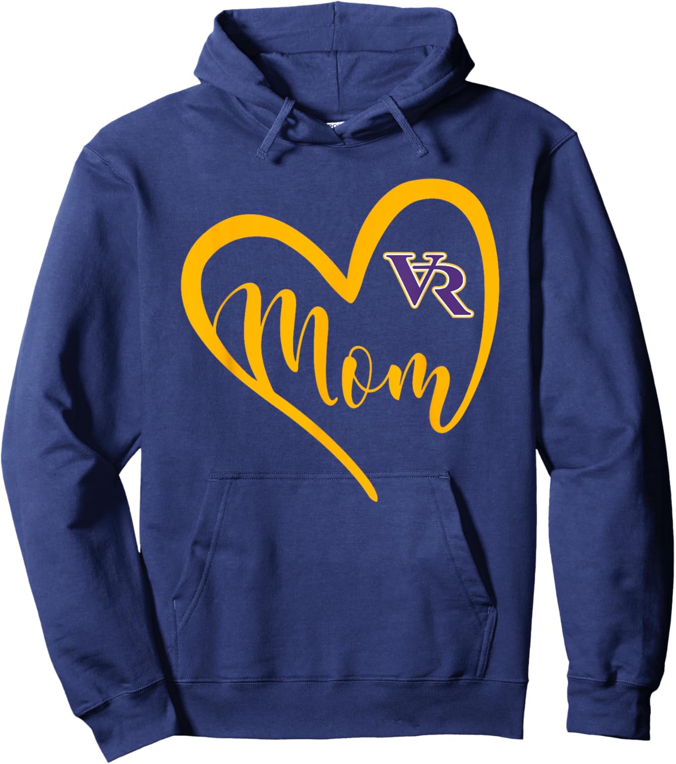 Villa Rica Wildcats Logo Heart Mom HS Hoodie - Hoodie | Navy