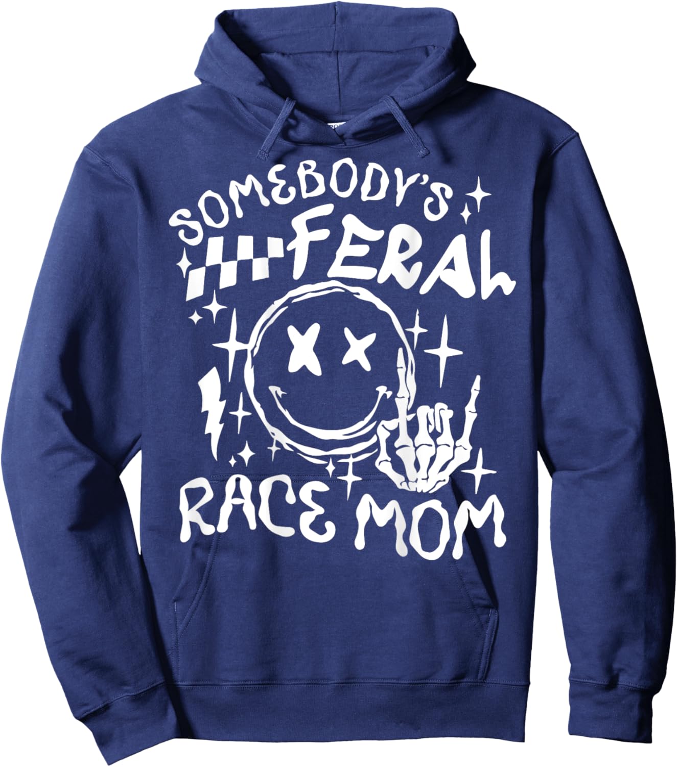 Somebody's Feral Race Mom Hoodie - Hoodie | Navy