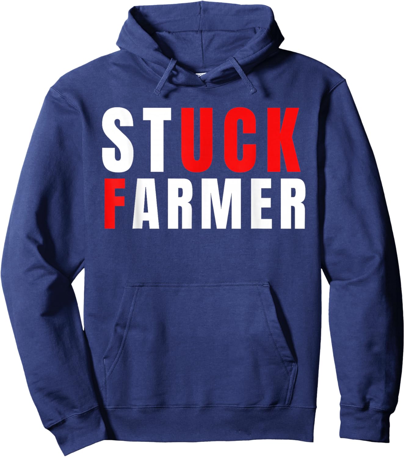 Funny Stuck Farmer Keir Starmer Parody - Political Humor Hoodie - Hoodie | Navy