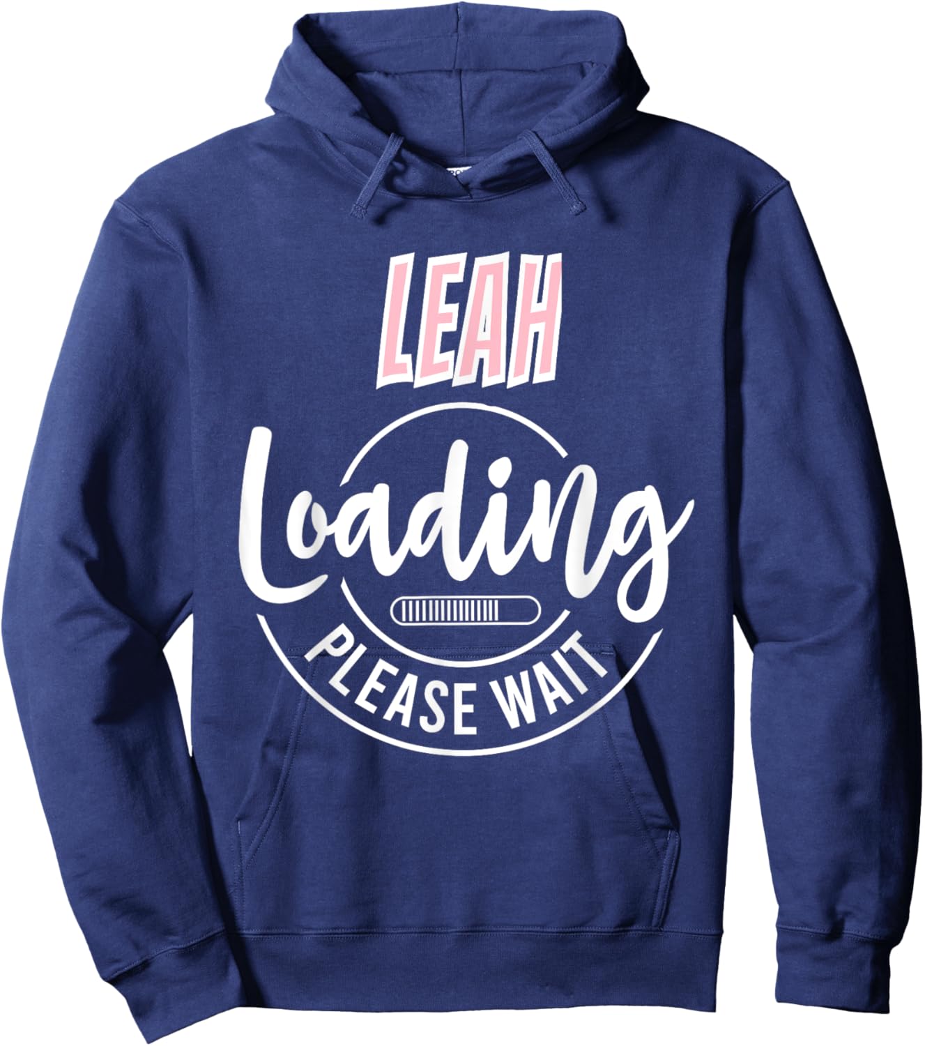 Leah Custom Personalized Girls Baby Shower Shirt Hoodie - Hoodie | Navy