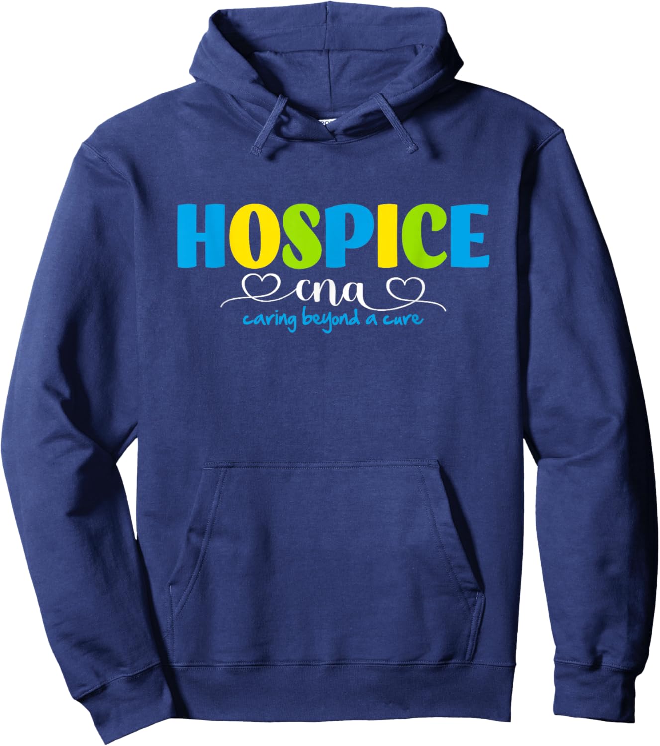 Hospice CNA, Certified Nursing Assistant, End of Life , Small, Black Hoodie - Hoodie | Navy