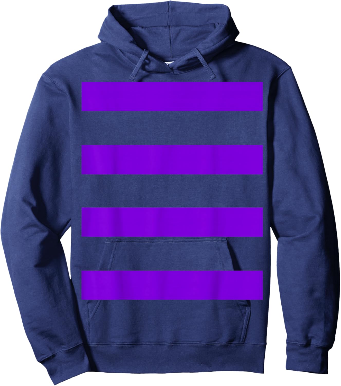 Purple Stripes on Anything! Hoodie - Hoodie | Navy
