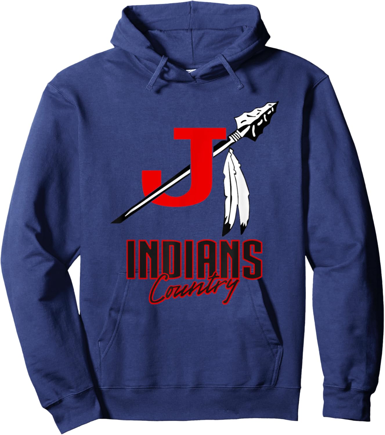 Jackson Indians Logo Country HS Hoodie - Hoodie | Navy