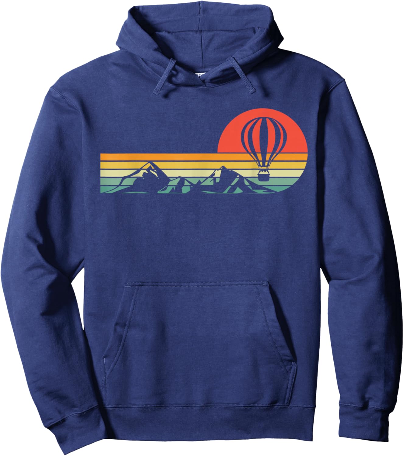 Hot Air Balloon Retro Vintage Hoodie - Hoodie | Navy