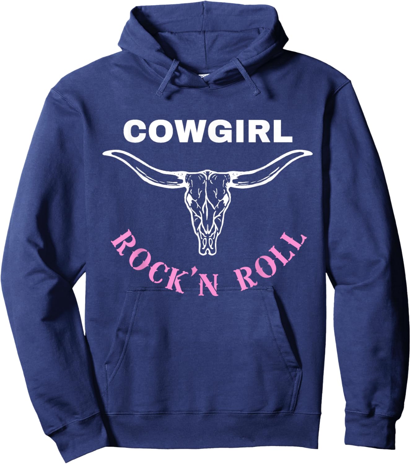Cowgirl Rock'n Roll for Western Country Music Concert Lovers Hoodie - Hoodie | Navy