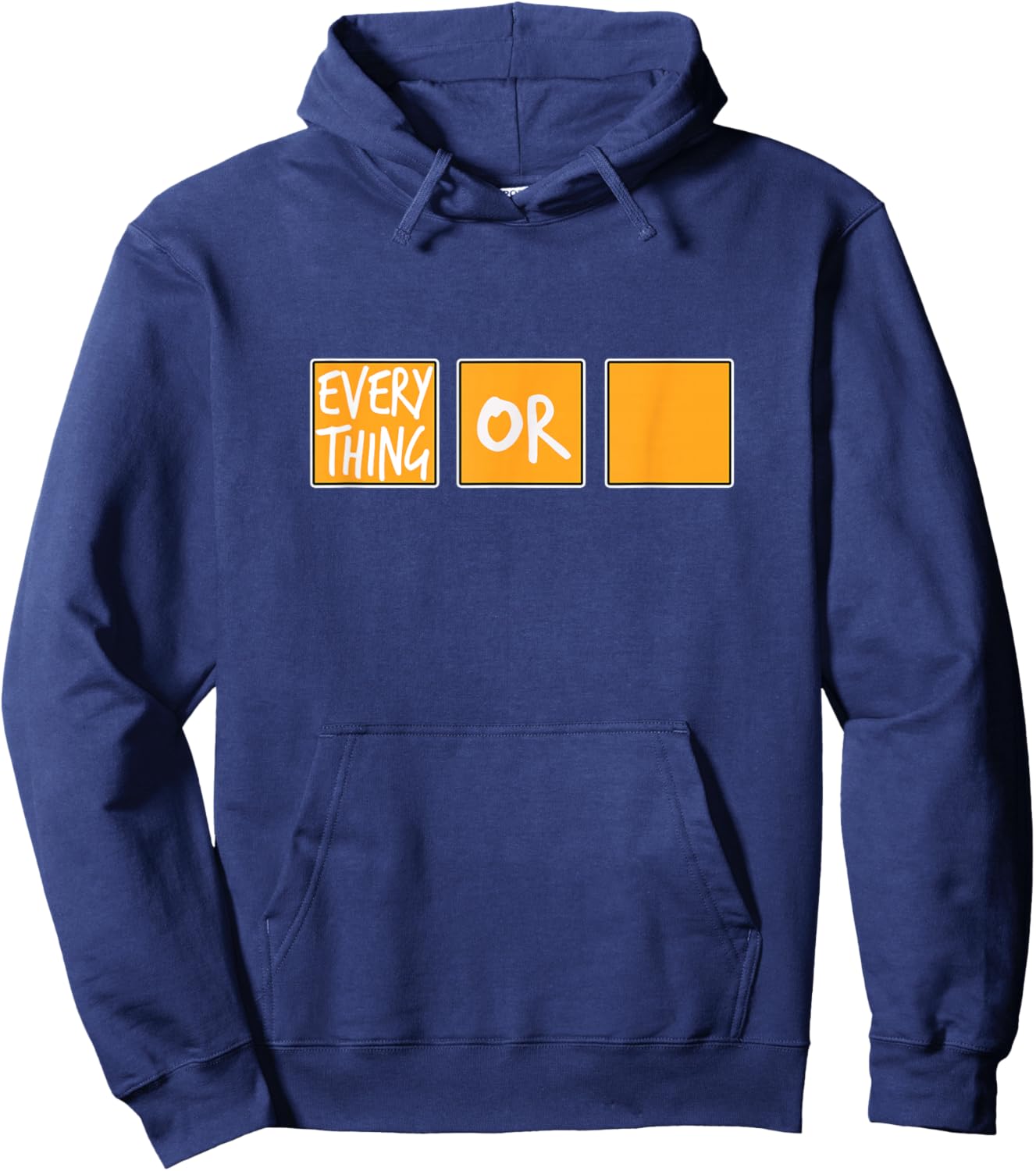 Orange Or Nothing Orange Graphic Hoodie - Hoodie | Navy