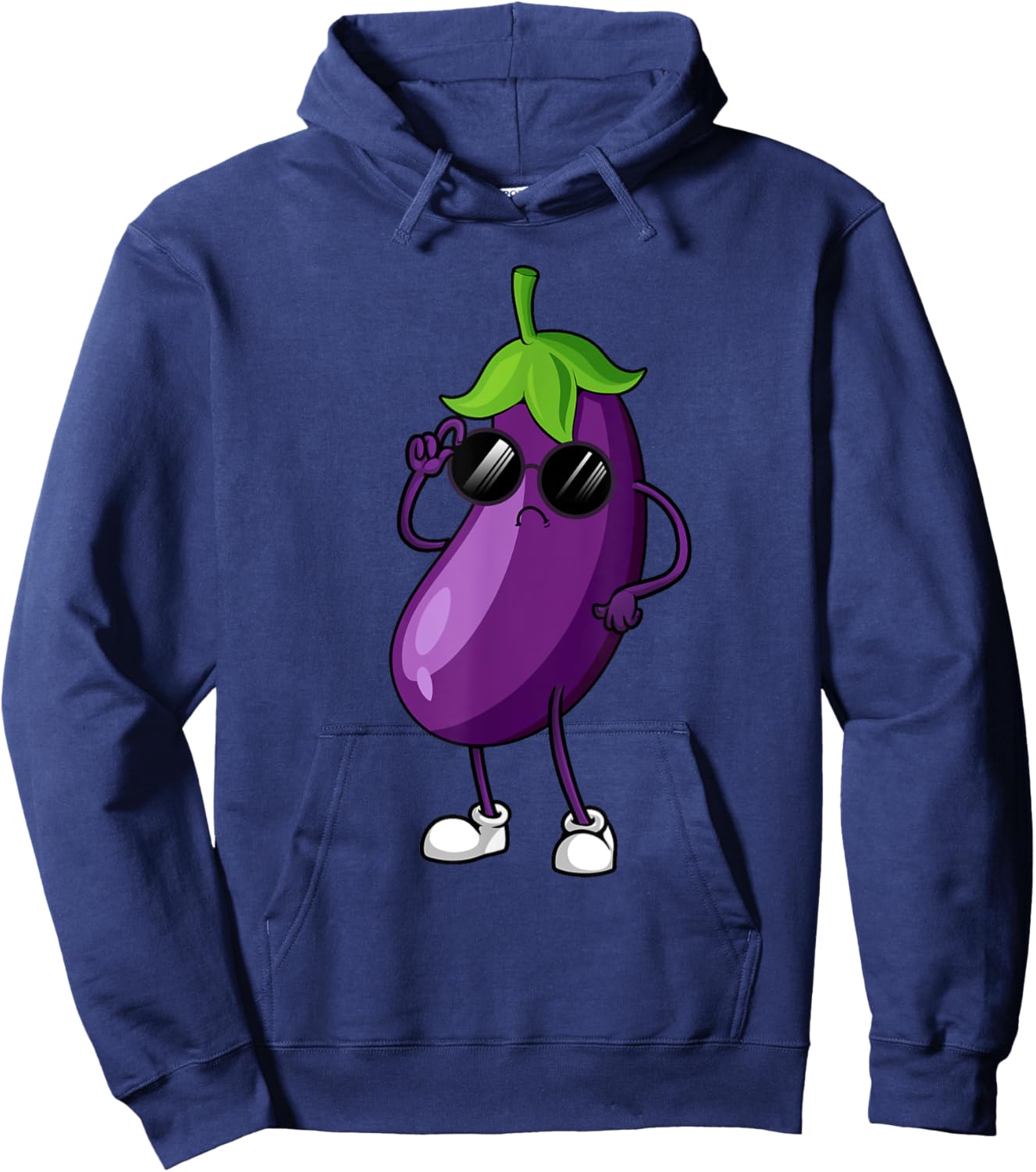Cool Eggplant Art Women Kid Vegetable Eggplant Lover Hoodie - Hoodie | Navy