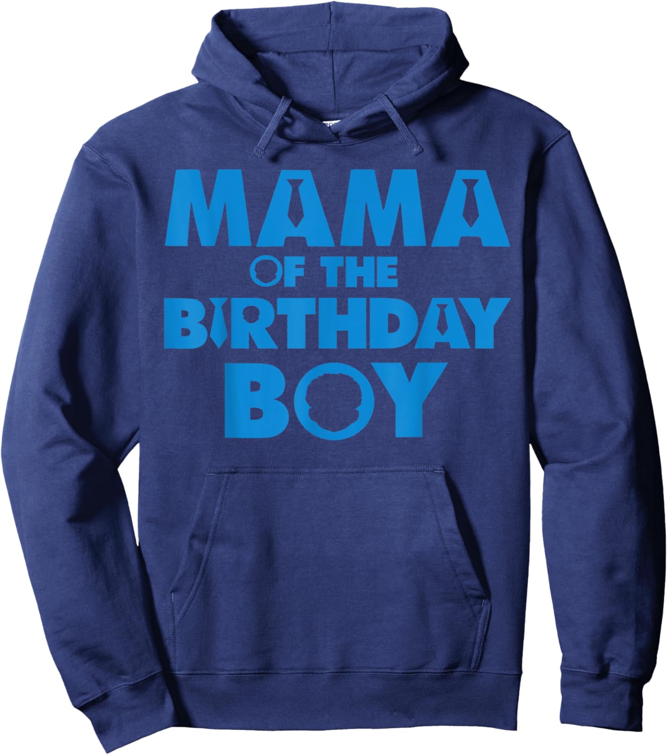Mama Of The Birthday Boy Afro Boss Baby Family Bday Party Hoodie - Hoodie | Navy