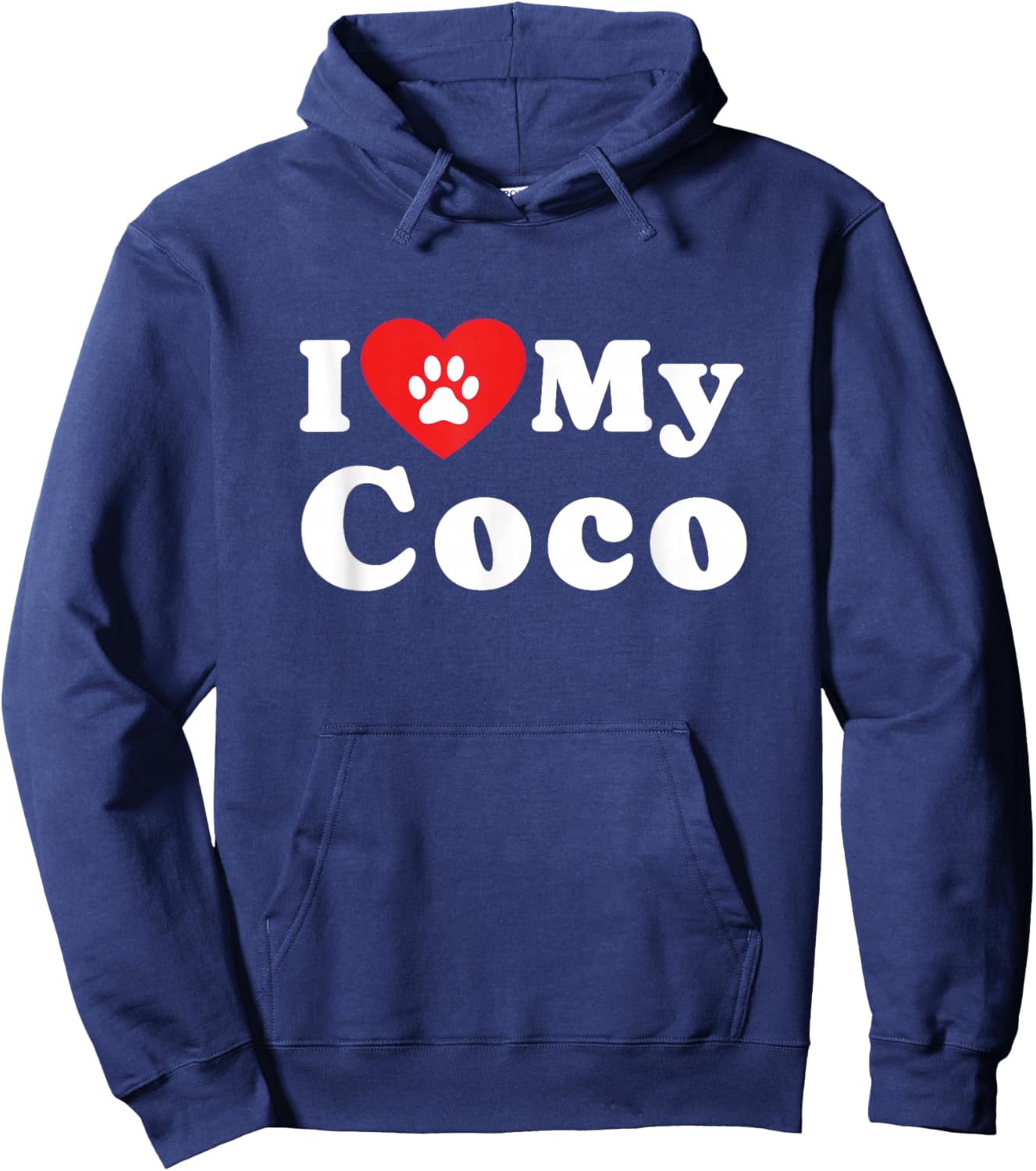 I Love My Coco Dog Owner Pet Dog Lover Hoodie - Hoodie | Navy