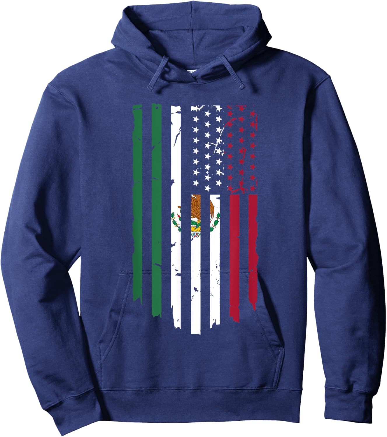 Mexico US Flag Patriot Mexican Flag American Flag Hoodie - Hoodie | Navy