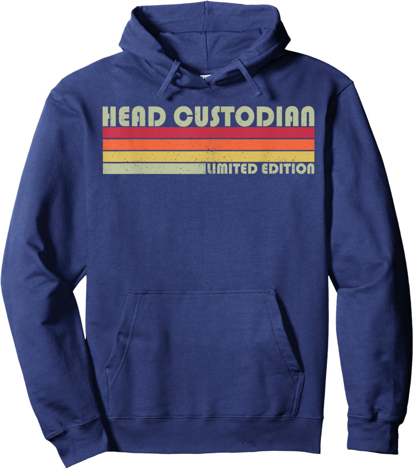 Head Custodian Vintage School Custodian Limited Edition Hoodie - Hoodie | Navy