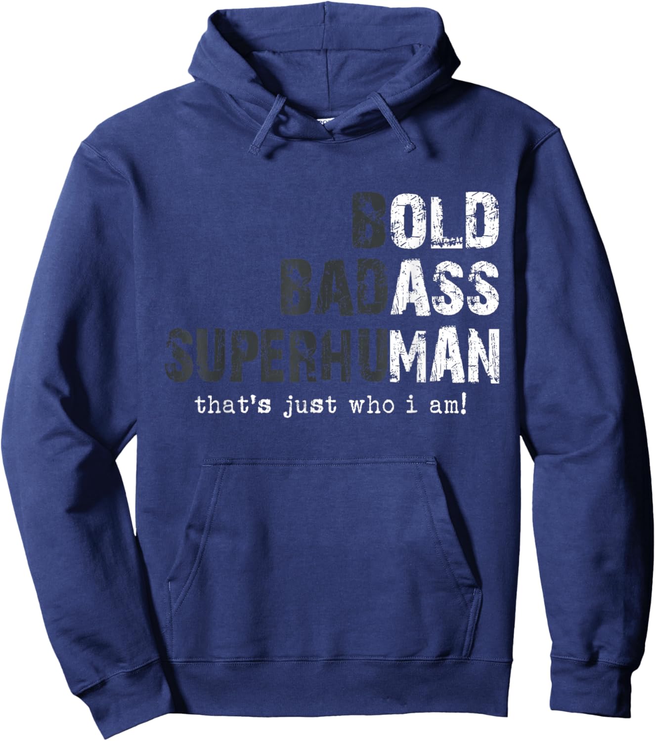 Funny Old Man Saying Gag Gift Birthday for Dad Fathers Day Hoodie - Hoodie | Navy