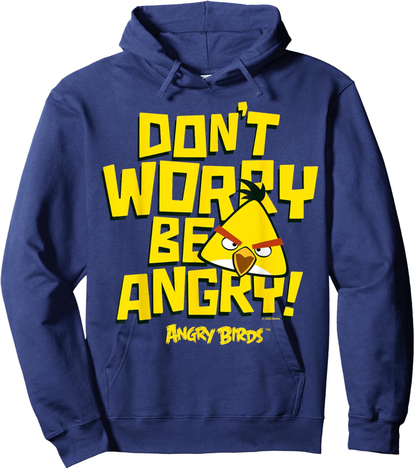 Angry Birds Chuck Don't Worry Be Angry Hoodie - Hoodie | Navy