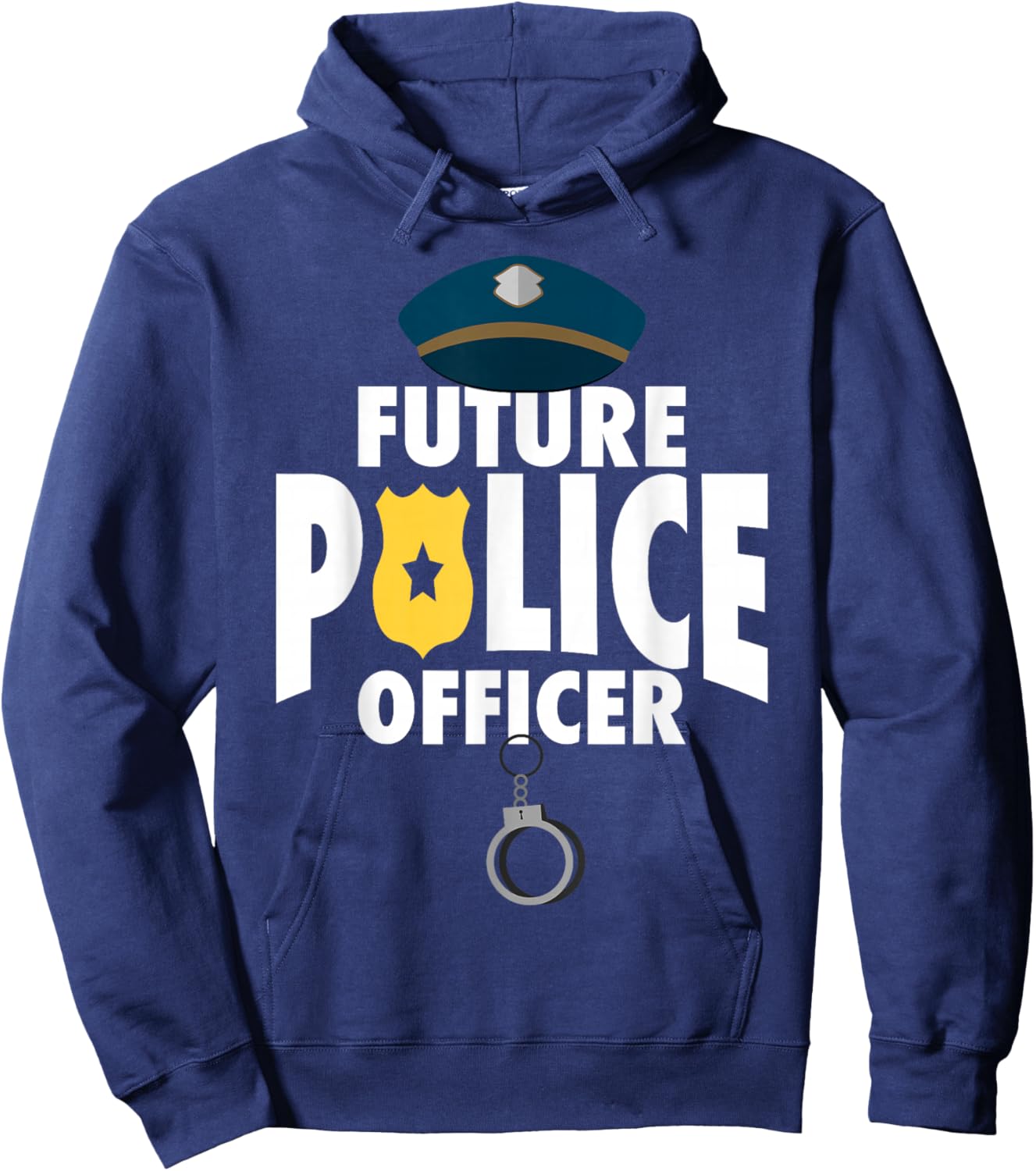 Cool Police Officer Design For Boys Kids Toddler Cop Police Hoodie - Hoodie | Navy