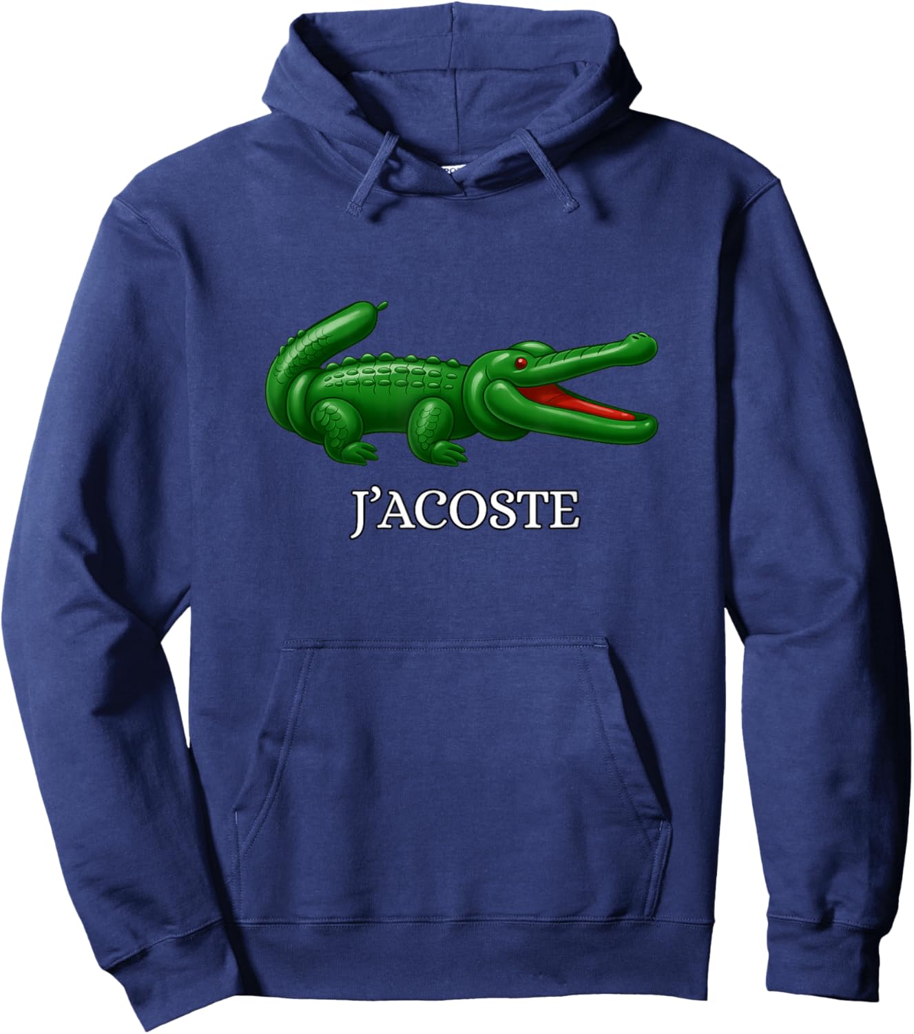 J'acoste Crocodile Funny Parody Croco Hoodie - Hoodie | Navy