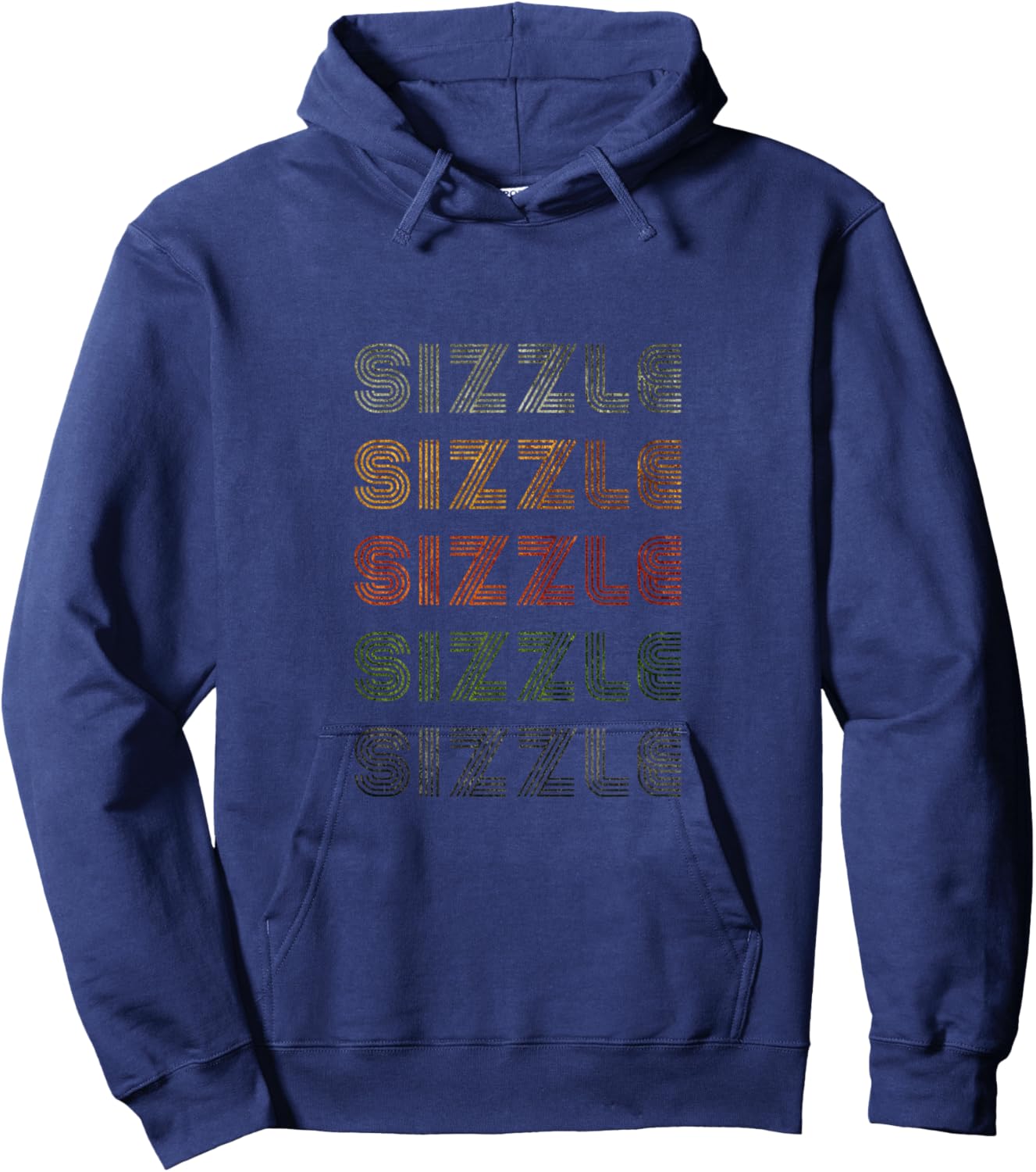 Love Heart Sizzle Grunge Vintage Style Black Sizzle Hoodie - Hoodie | Navy