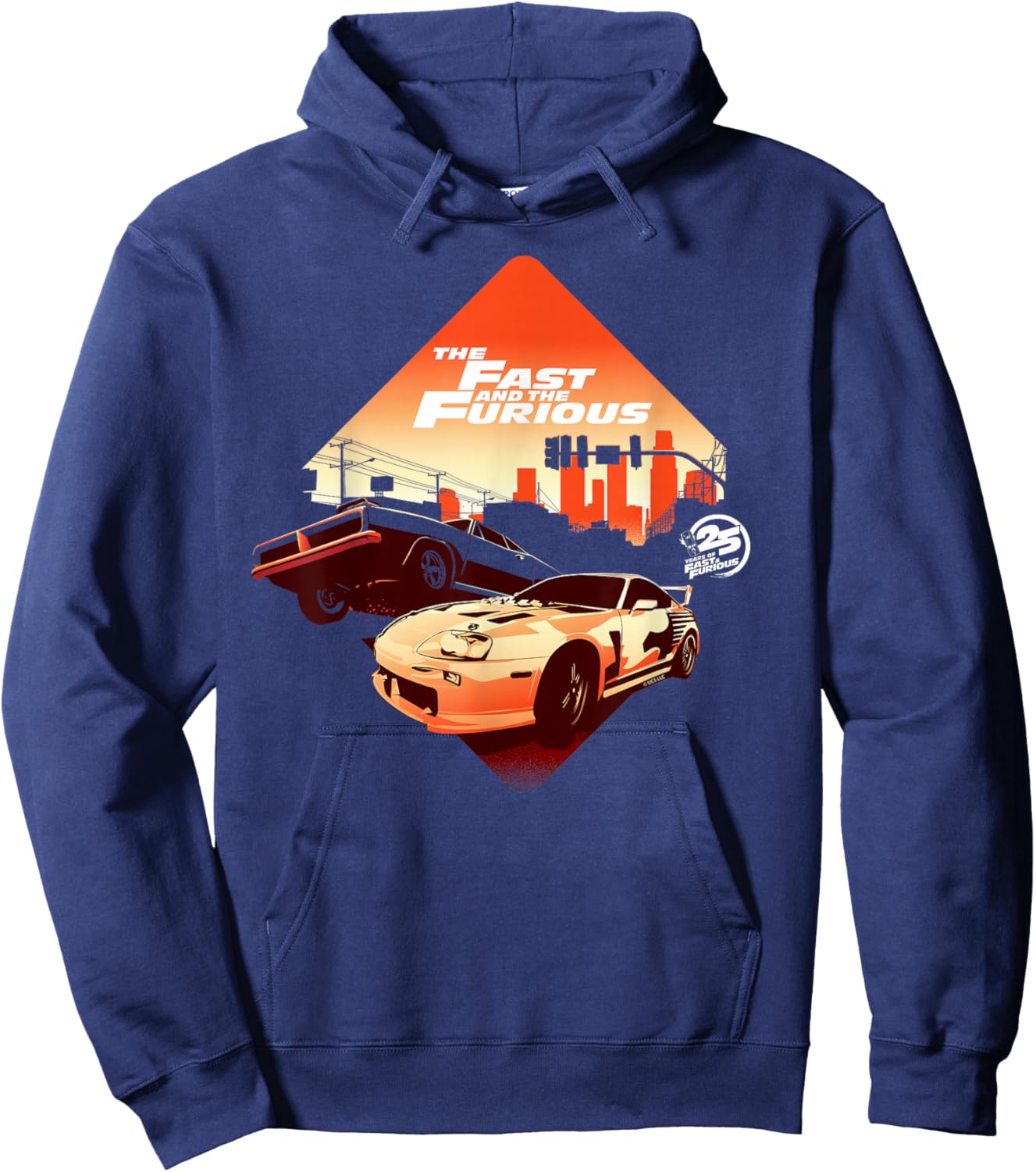 Fast & Furious 25th Anniversary Skyline Hoodie - Hoodie | Navy