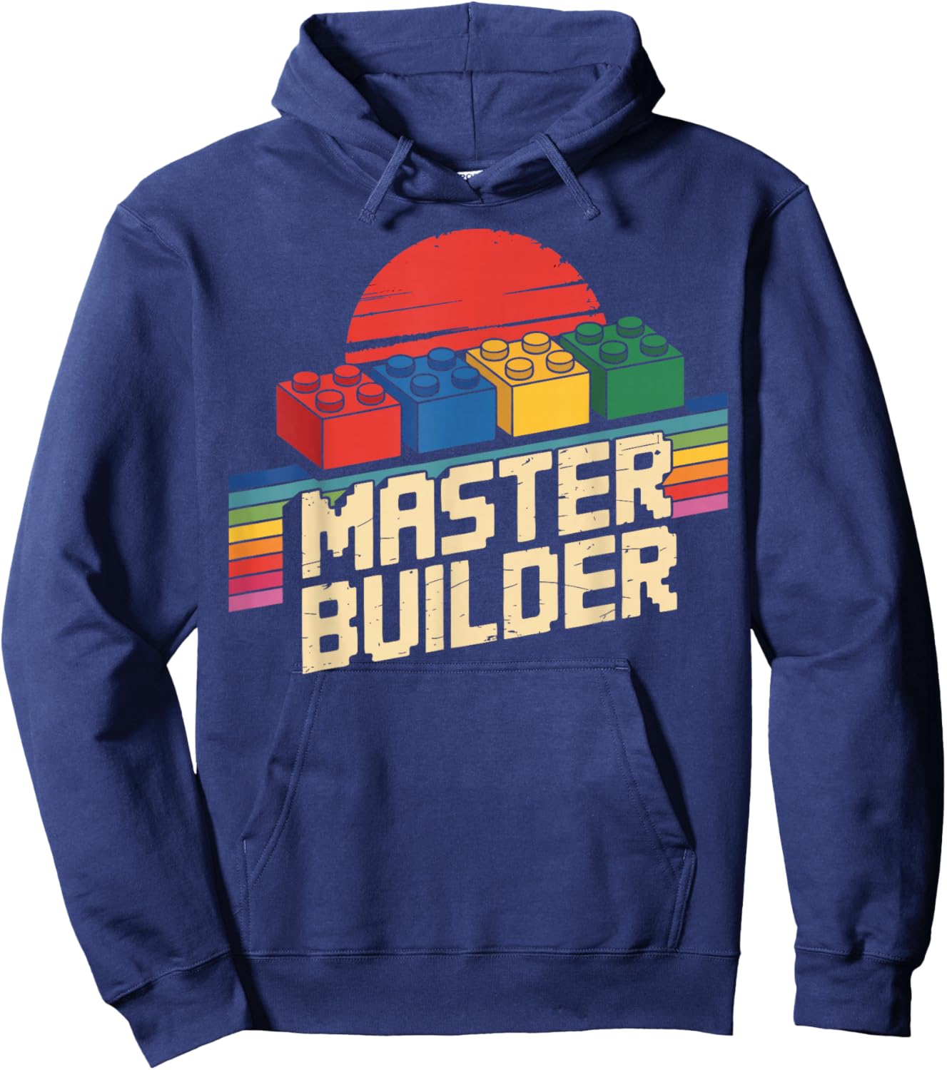 Vintage Master Builder Brick Builder Hoodie - Hoodie | Navy
