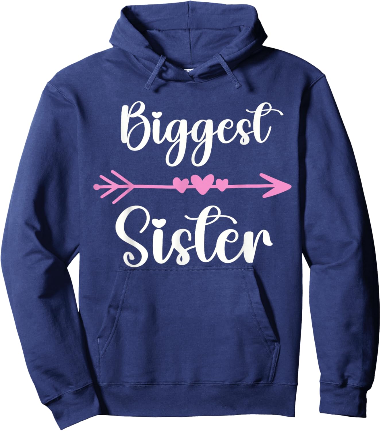 Funny Biggest Sister Eldest Sibling Sis Family Member Hoodie - Hoodie | Navy