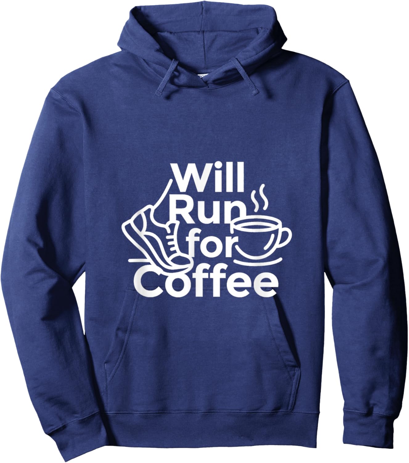 Will Run for Coffee - Trail Runner Gift Hoodie - Hoodie | Navy