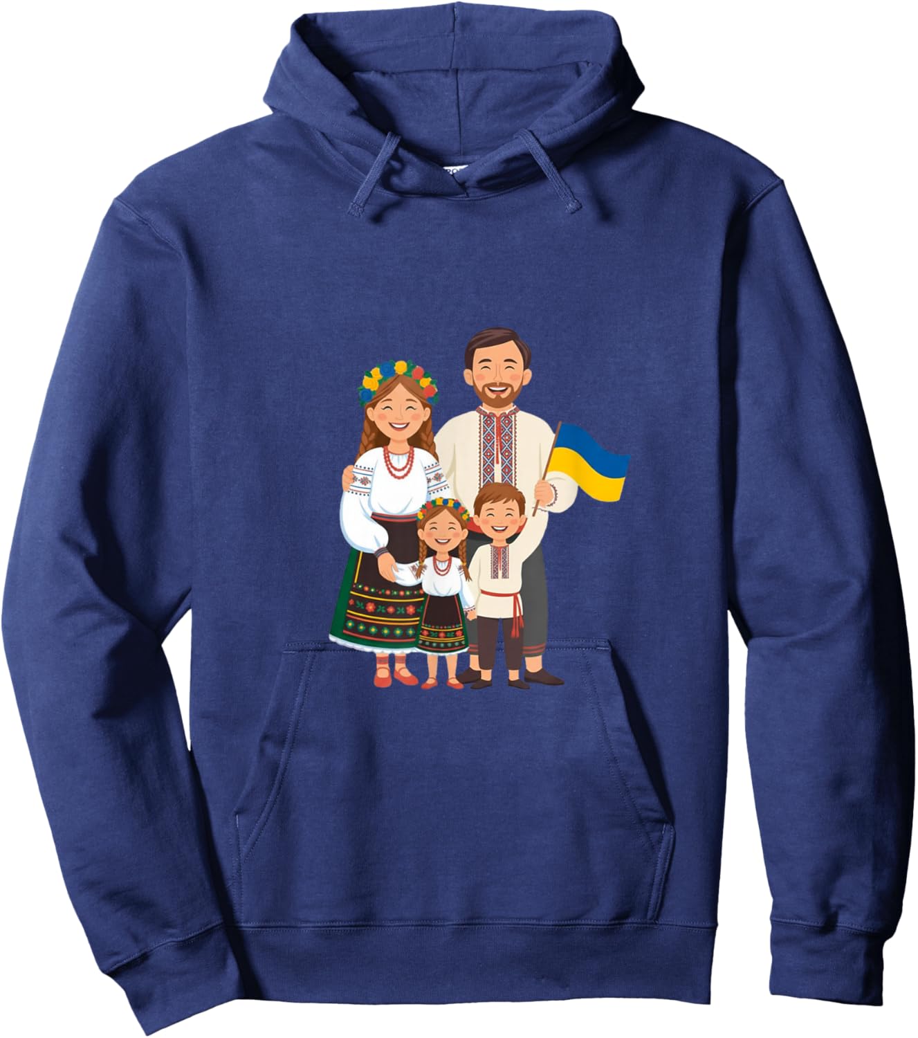 Ukrainian Family Pride Folk Costume Heritage Roots Gift Hoodie - Hoodie | Navy