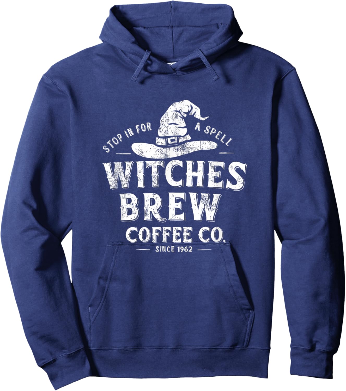 Witches Brew Vintage Coffee Halloween Coffee Costume Hoodie - Hoodie | Navy