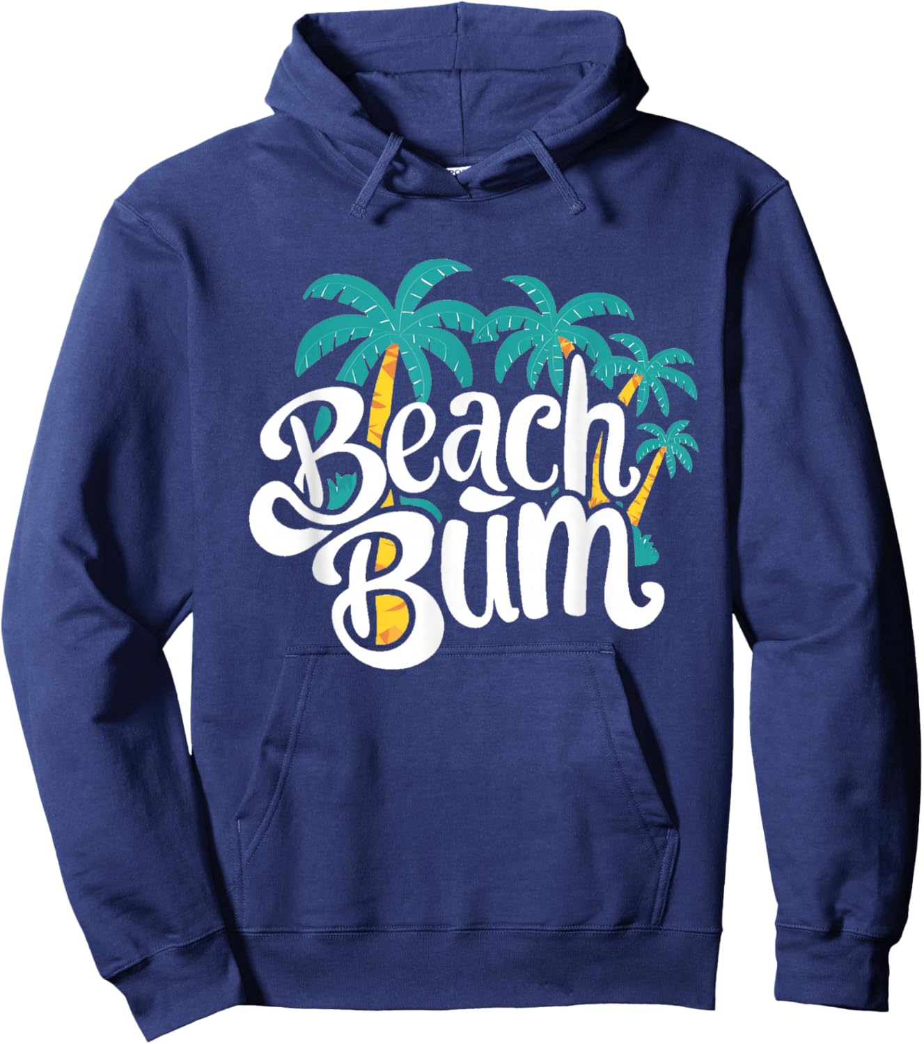 Beach Bum Summer Sandy Ocean Vibes and Waves Surfing Hoodie - Hoodie | Navy