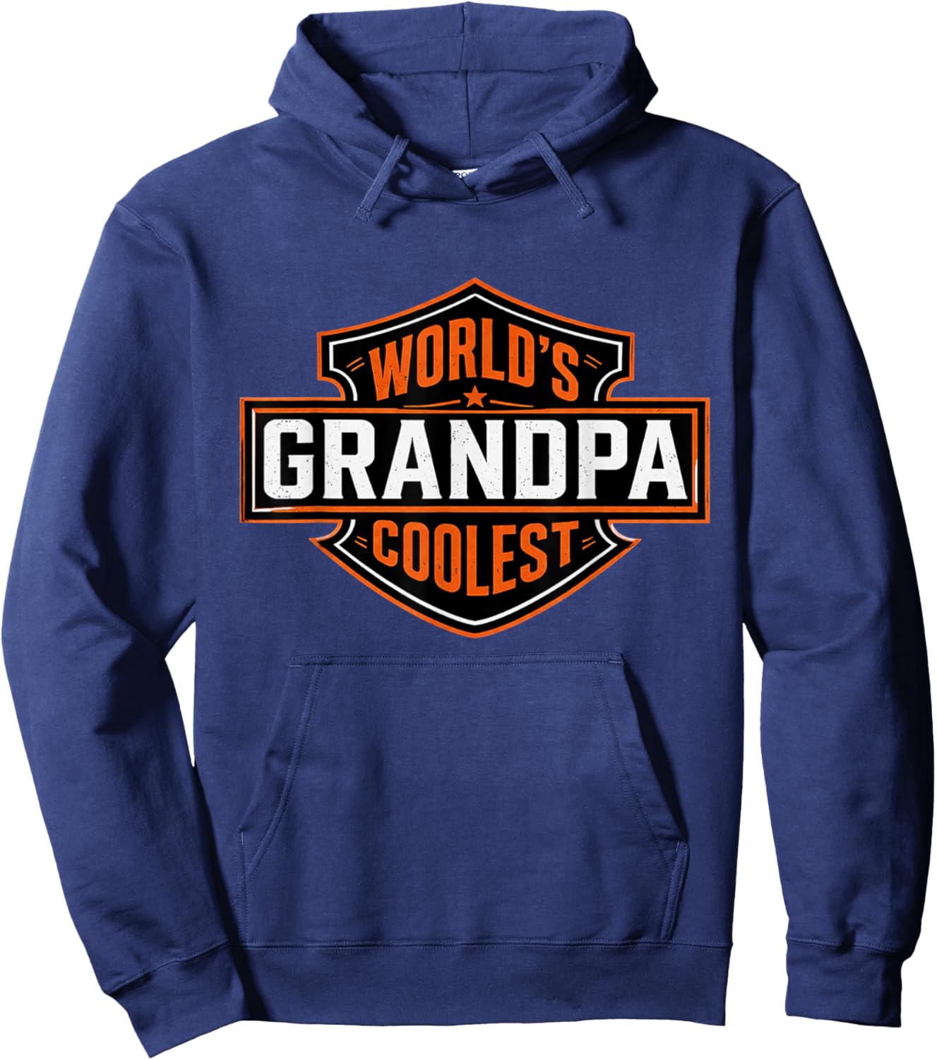 World's Coolest Grandpa Funny Vintage Fathers Day Papa Hoodie - Hoodie | Navy