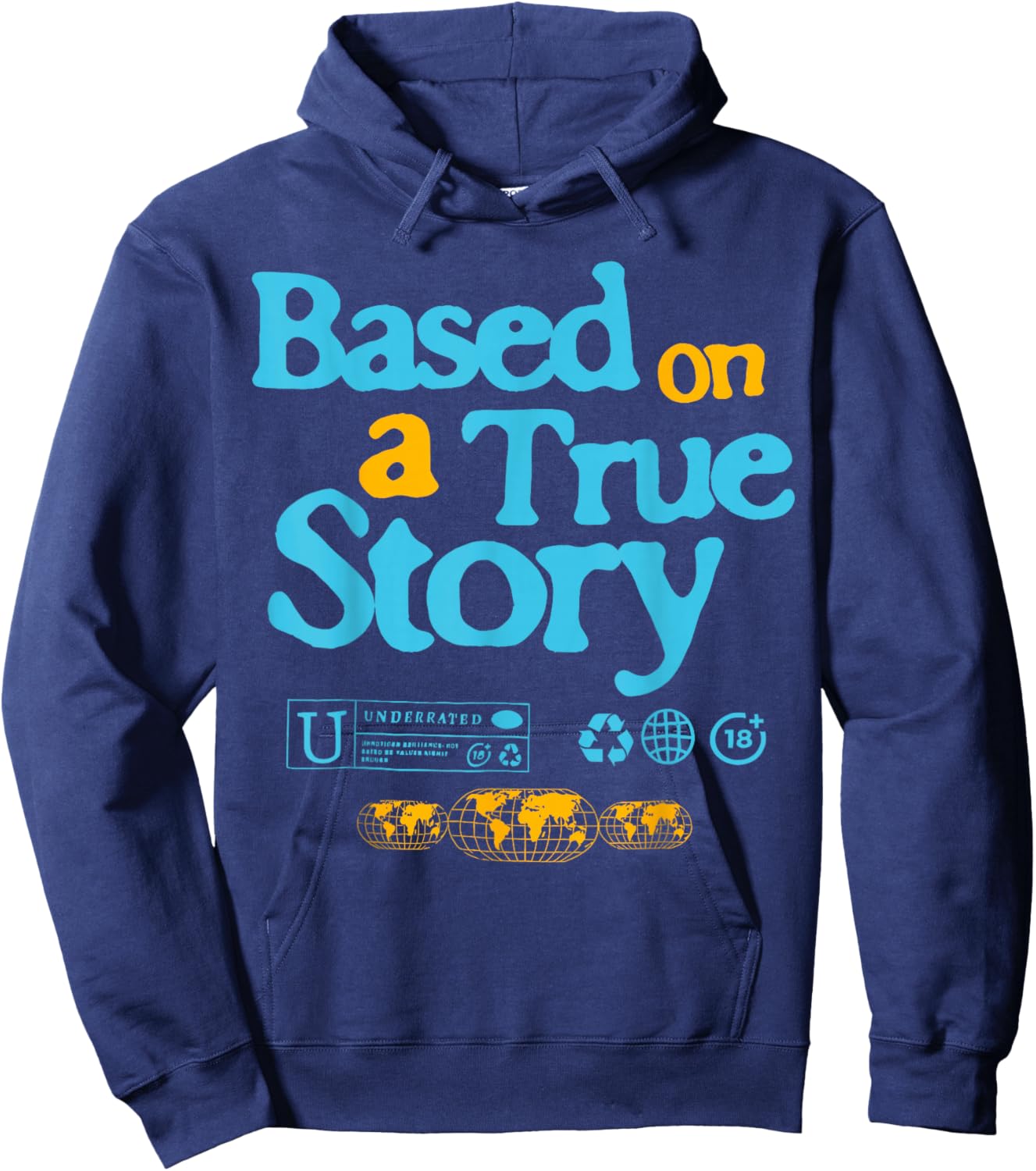 All Cap Gamma Blue Matching Men Women Hoodie - Hoodie | Navy