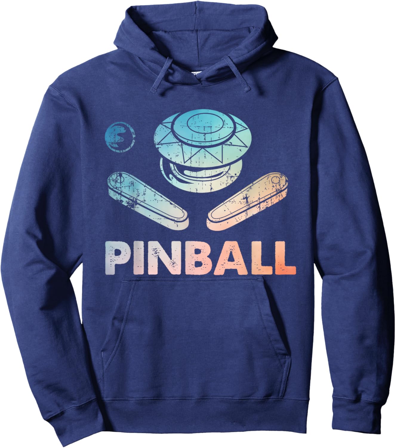 Vintage Pinball Funny Pinballer Machine Flipping Ball Lovers Hoodie - Hoodie | Navy