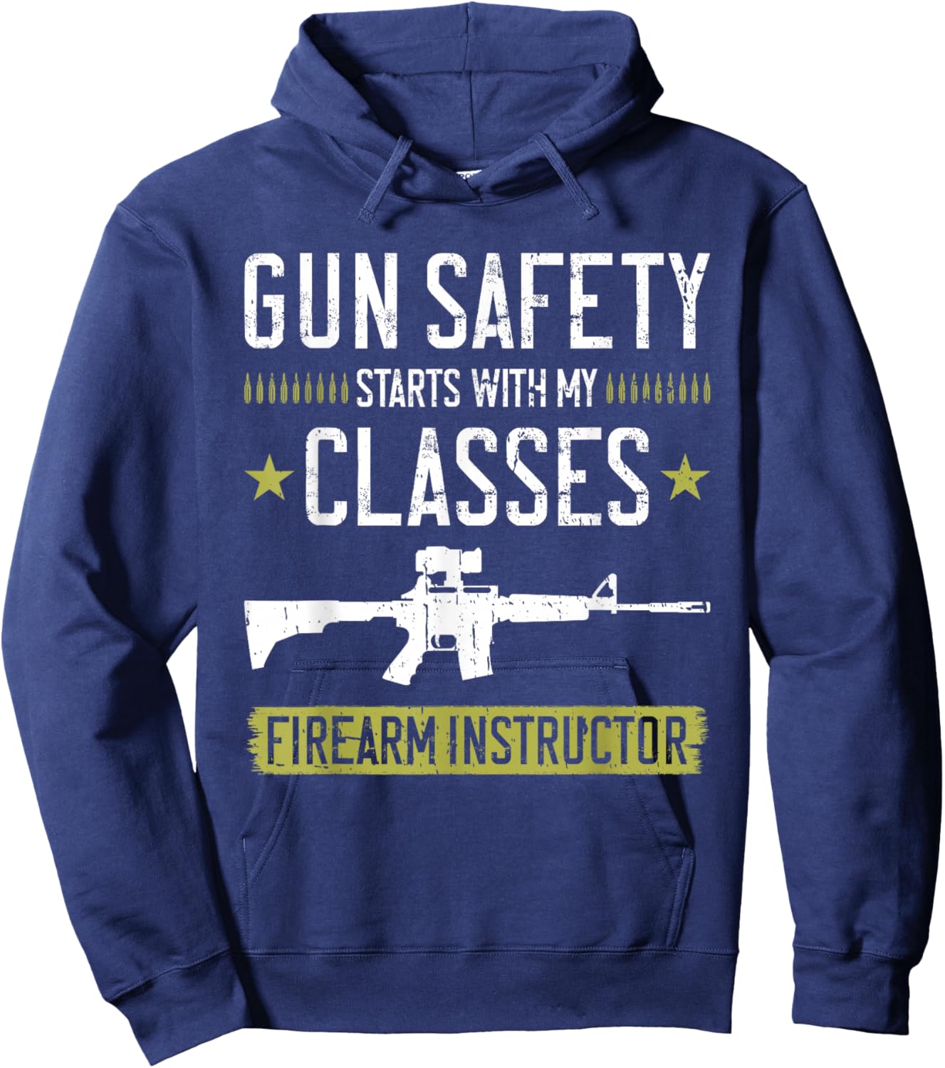 American Firearms Instructor Gun Range Safety Officer Hoodie - Hoodie | Navy