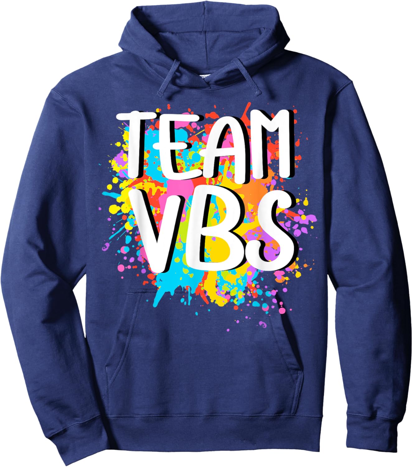 Team VBS Vacation Bible School I Love Paint Splatter Artist Hoodie - Hoodie | Navy