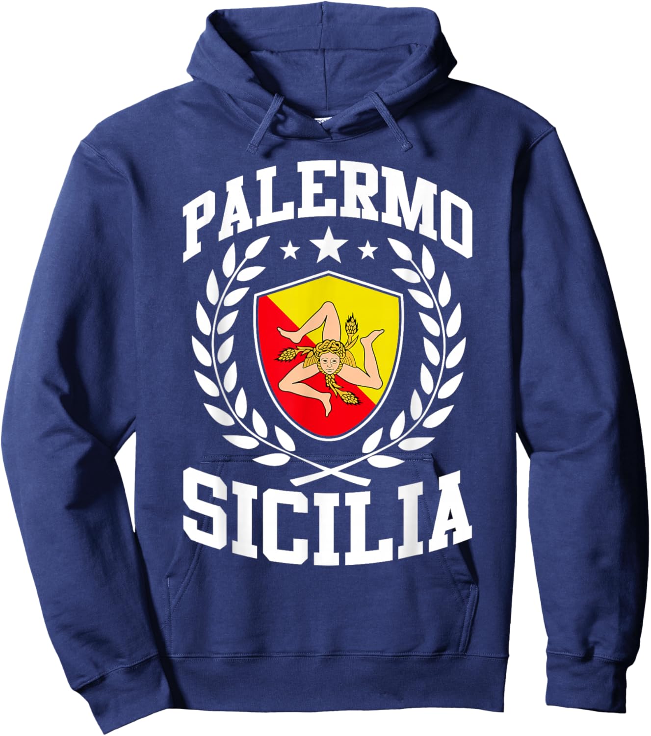 Palermo Sicilia Sicily Flag Trinacria Sicilian Pride Hoodie - Hoodie | Navy