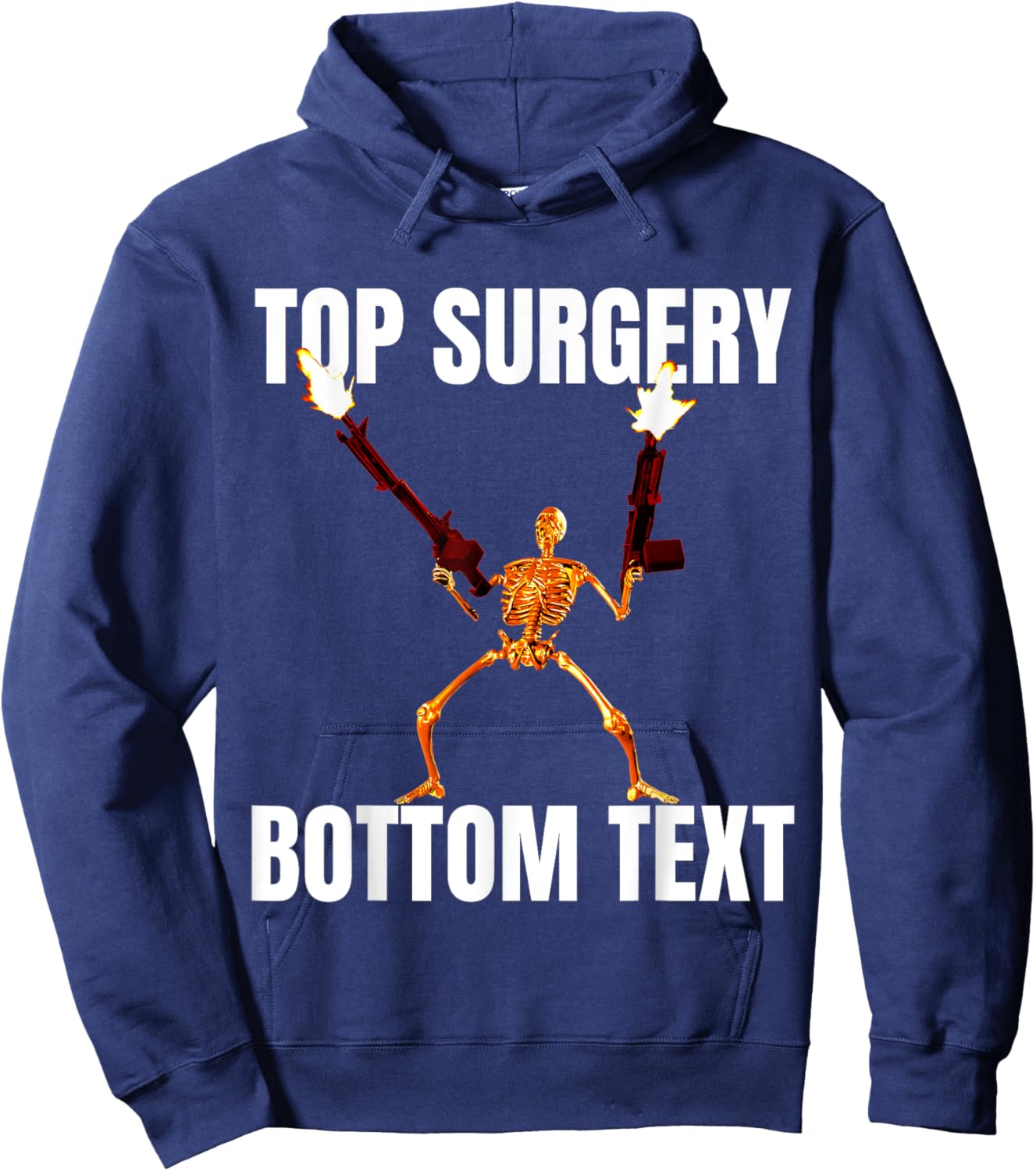 Top Surgery Bottom Text Hoodie - Hoodie | Navy