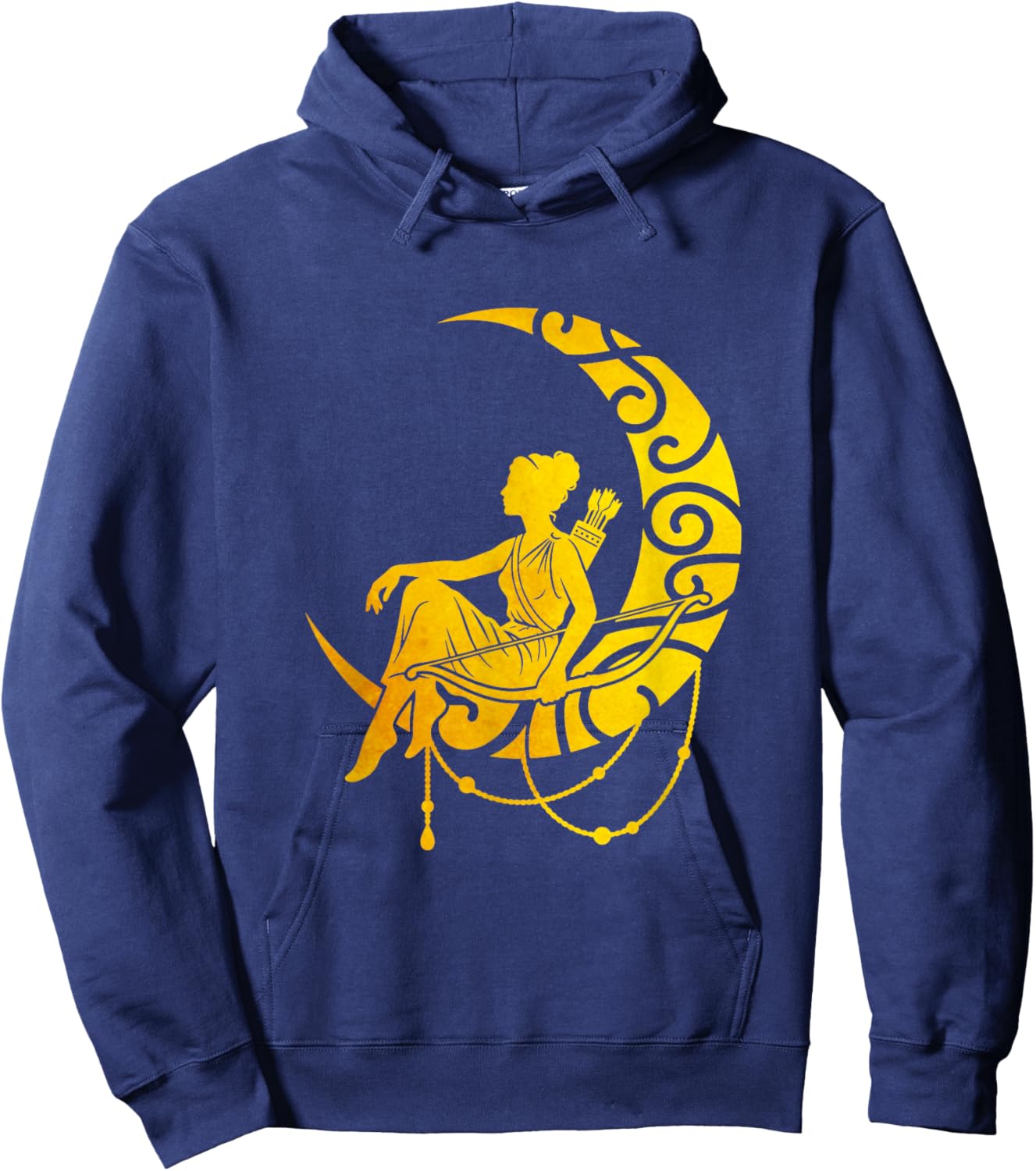 Artemis Goddess and The Moon Greek Mythology Fantasy Hoodie - Hoodie | Navy