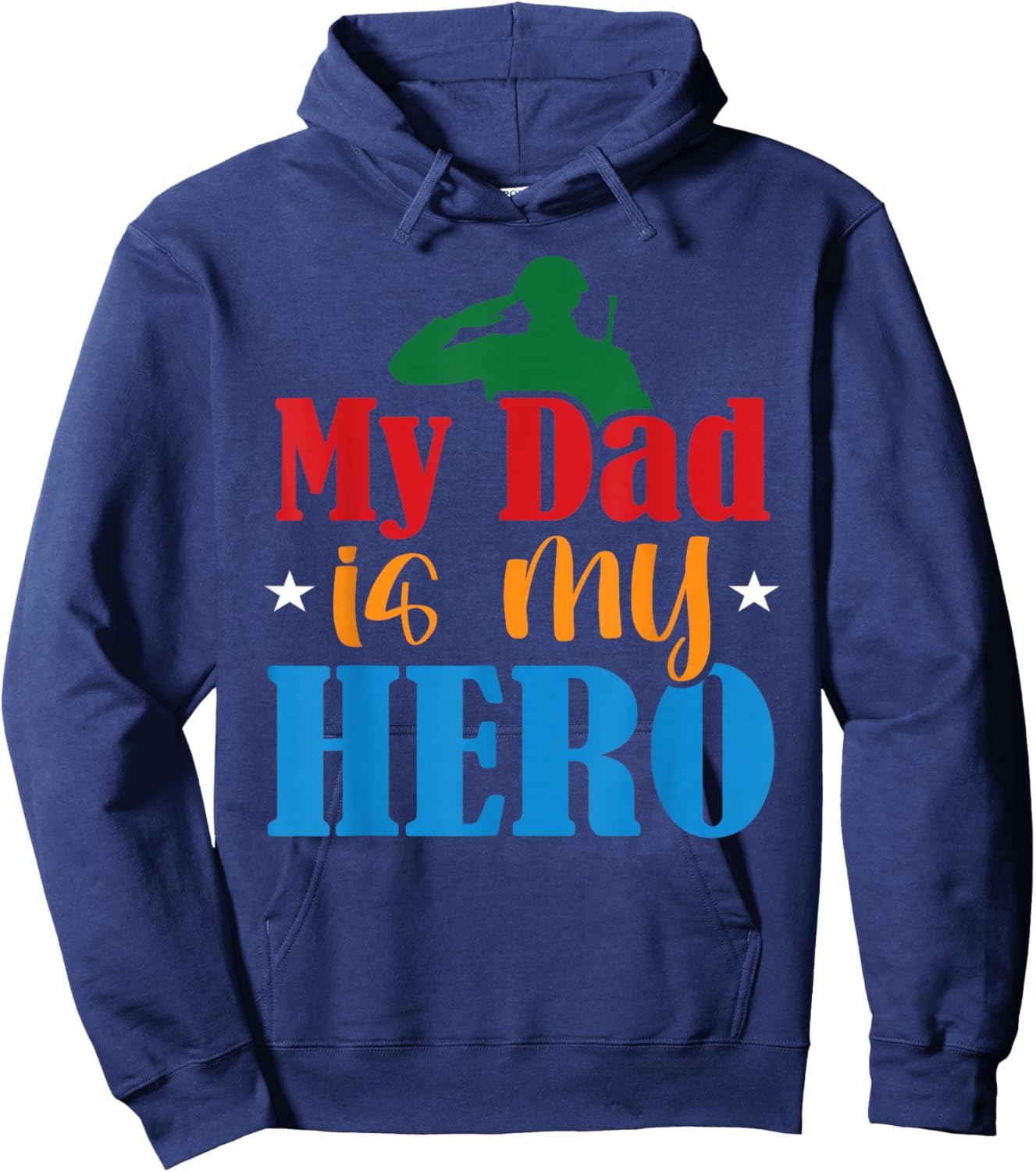 My Dad is My Super Hero Daddy Pa Fathers Day Hoodie - Hoodie | Navy