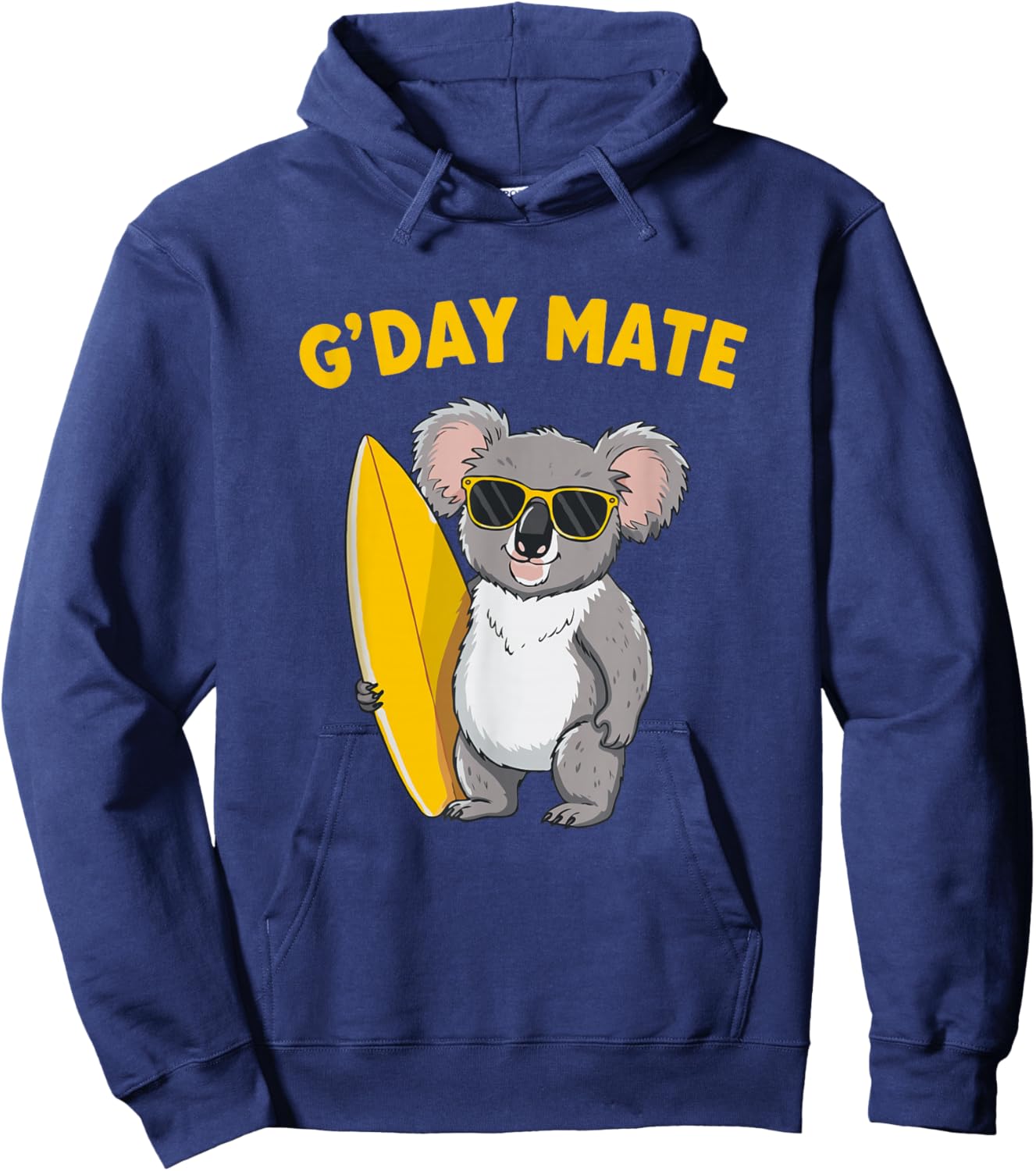 Australia Day Koala Australian Surfer Surfen G'Day Mate Hoodie - Hoodie | Navy