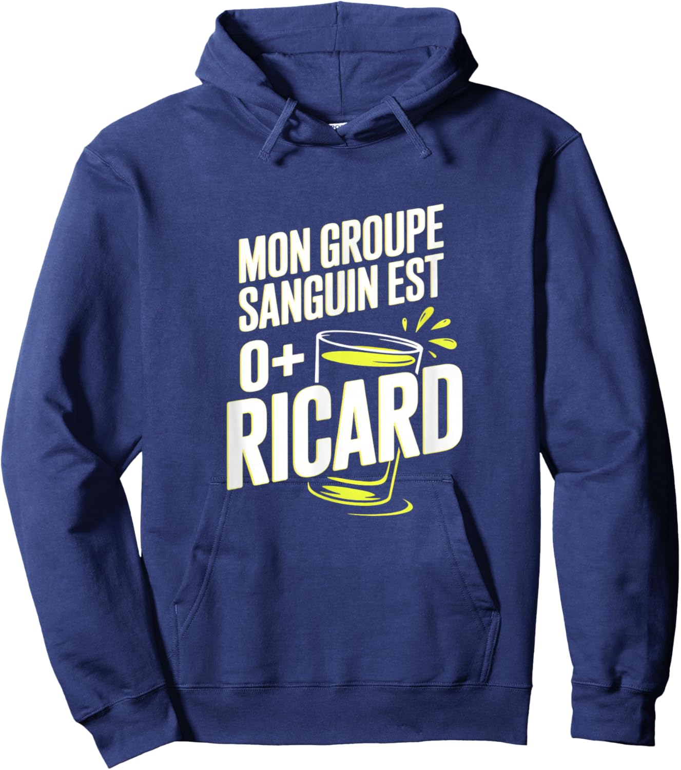 Groupe Sanguin O Plus Ricard Aperitif Hoodie - Hoodie | Navy